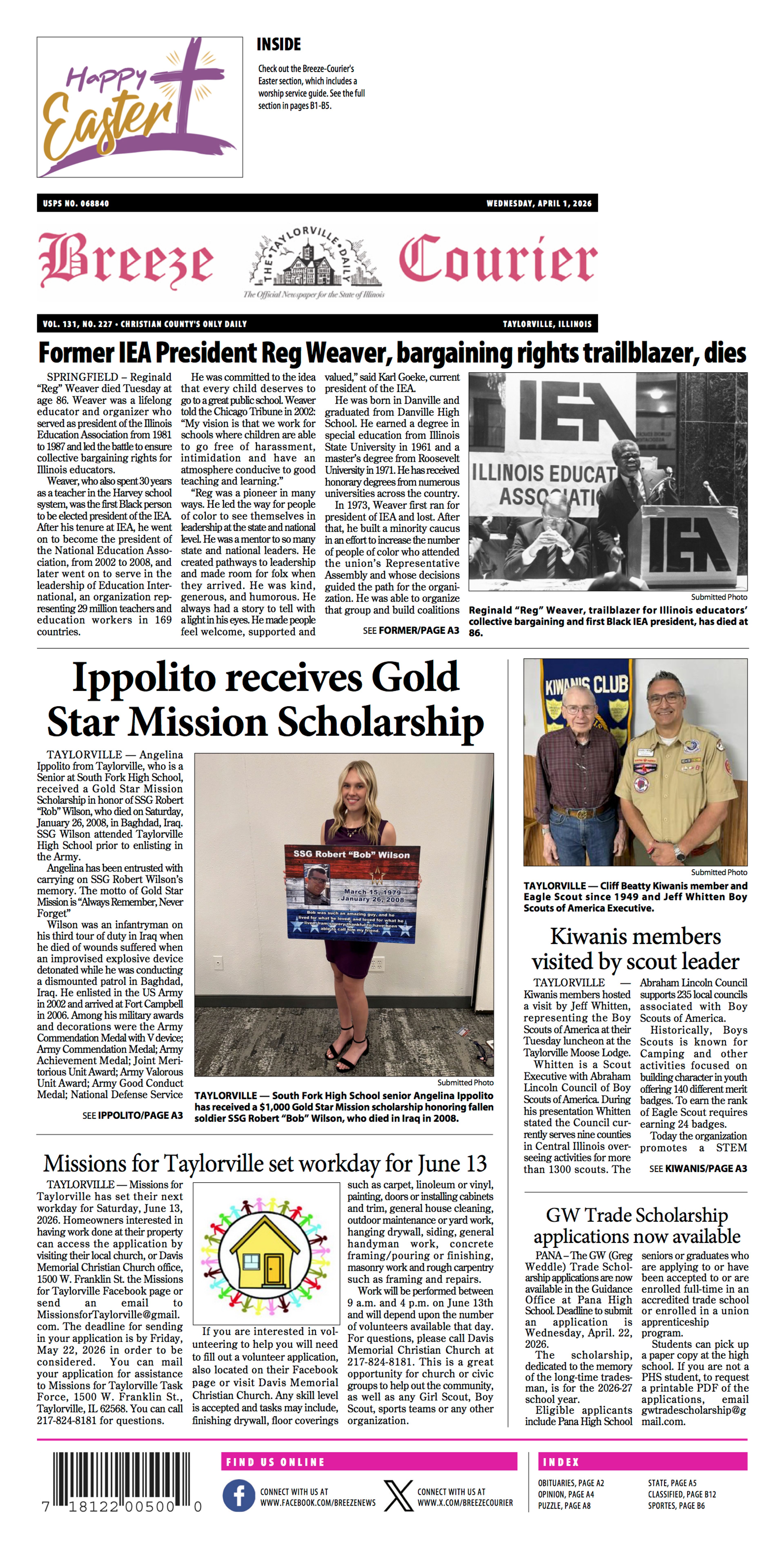 The Breeze Courier, April 1