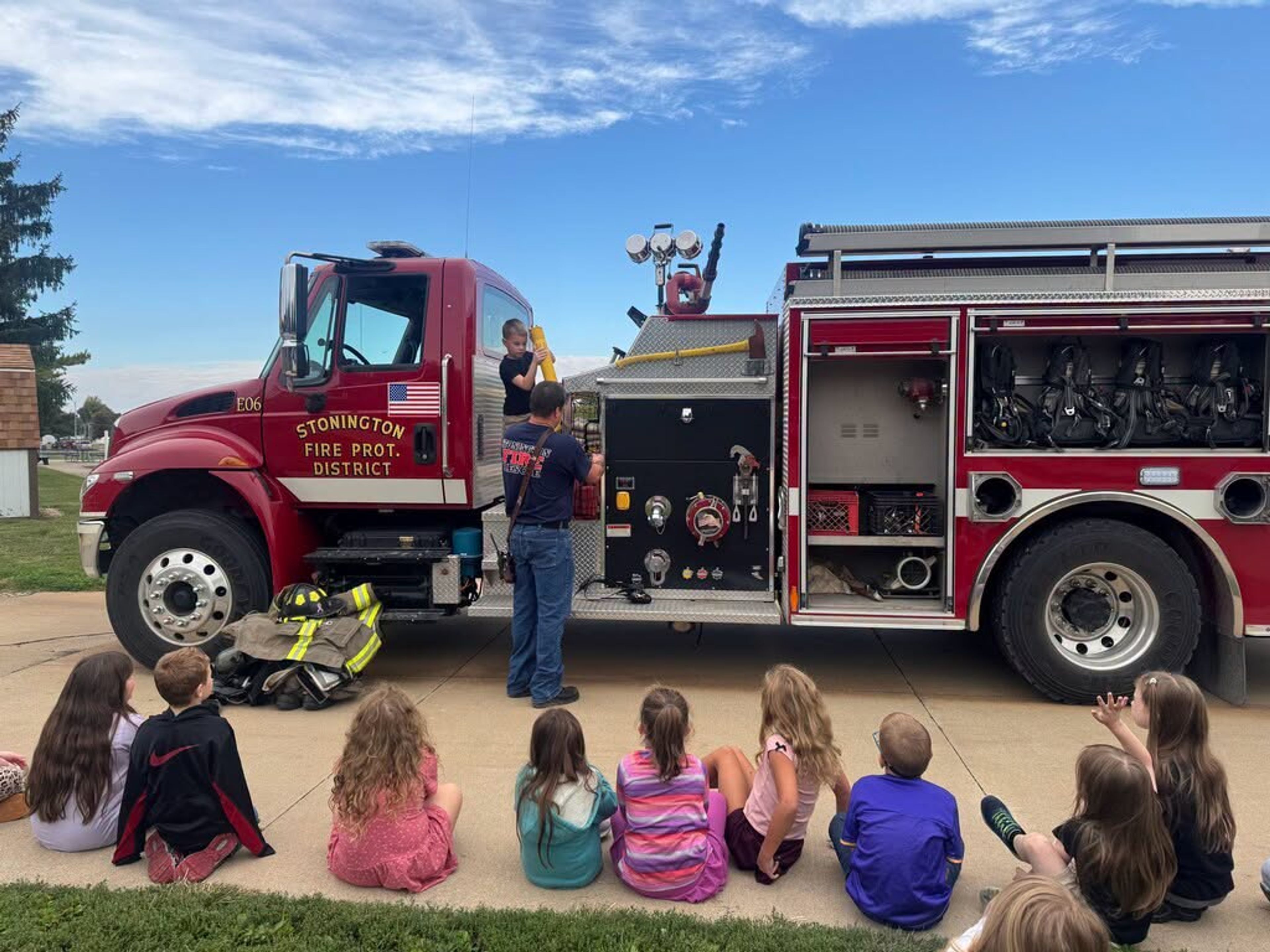 Stonington Fire Department visits North for Fire Safety Month