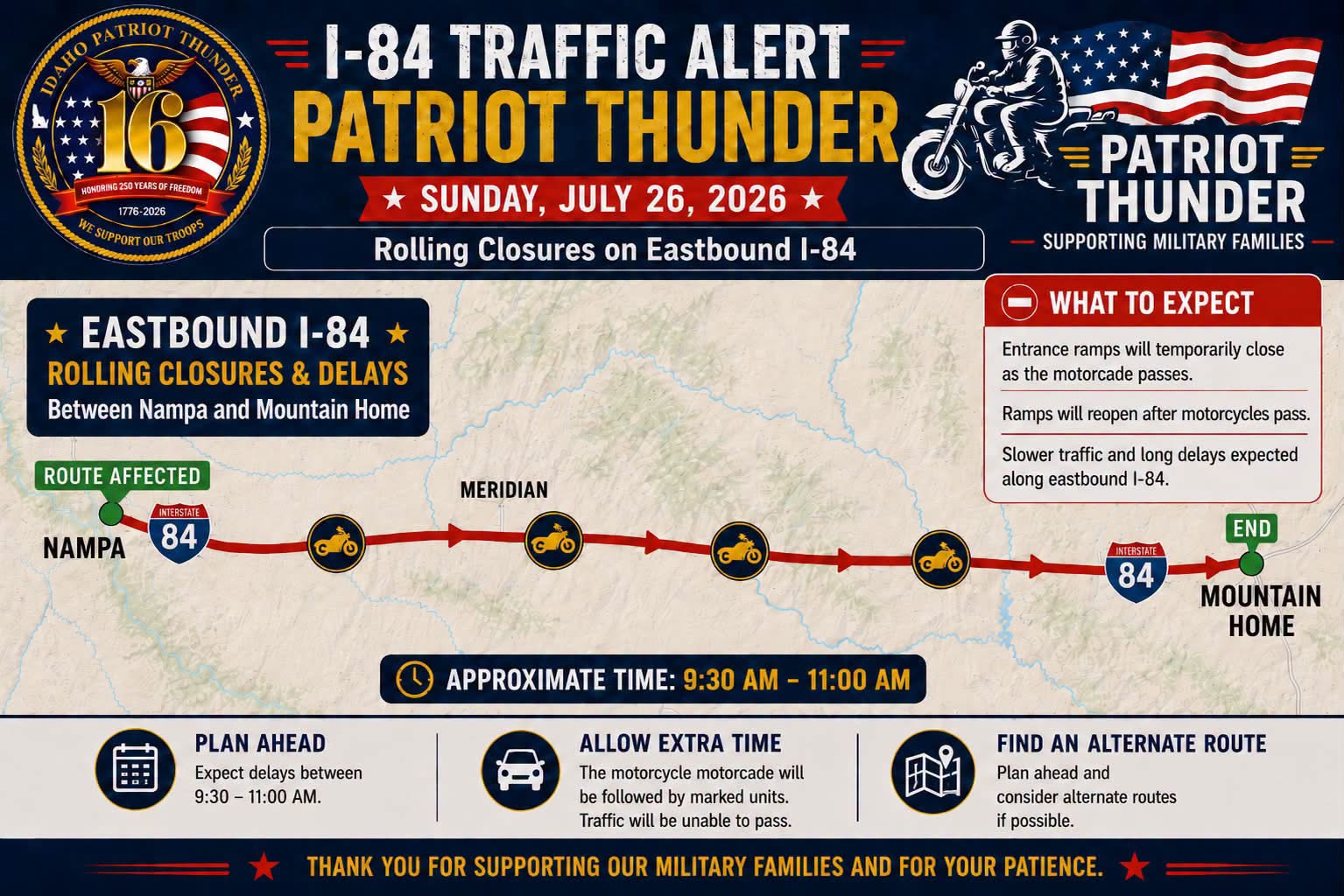Patriot Thunder to roll through town Sunday July 26