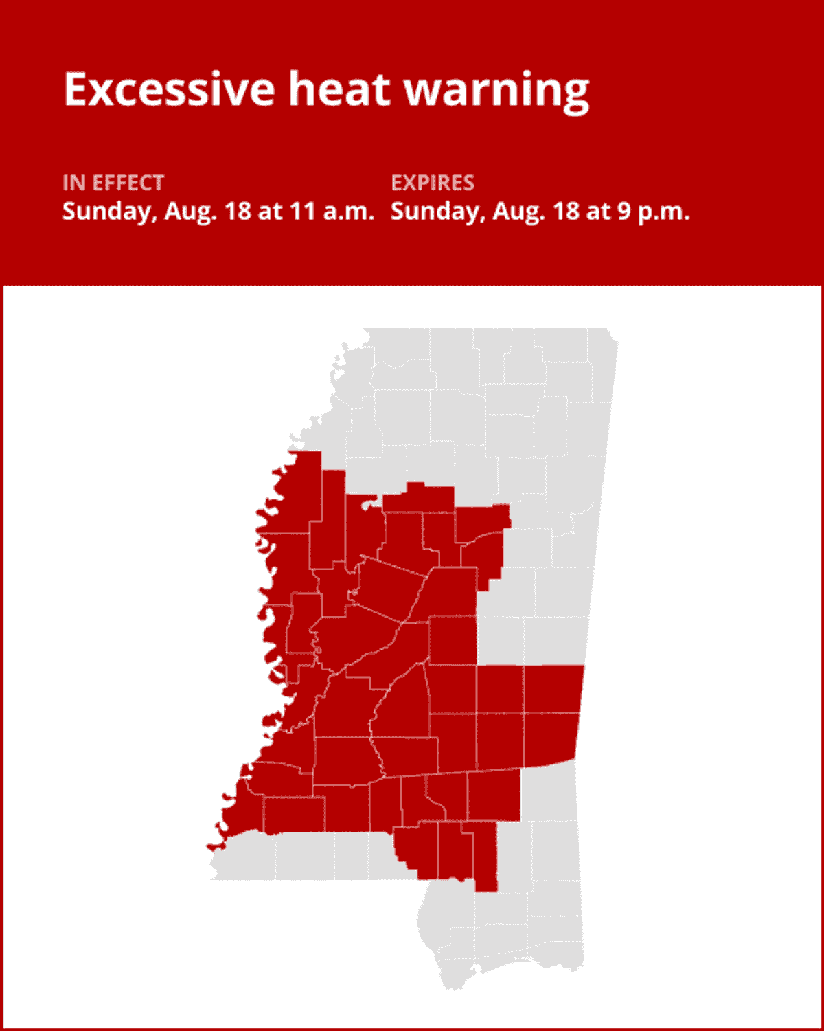 Update: Prepare for heat index values up to 110 degrees until Sunday n...
