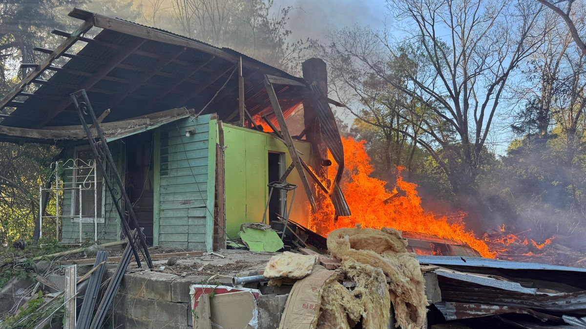 VIDEO: Firefighters battle structure fire in Adams County