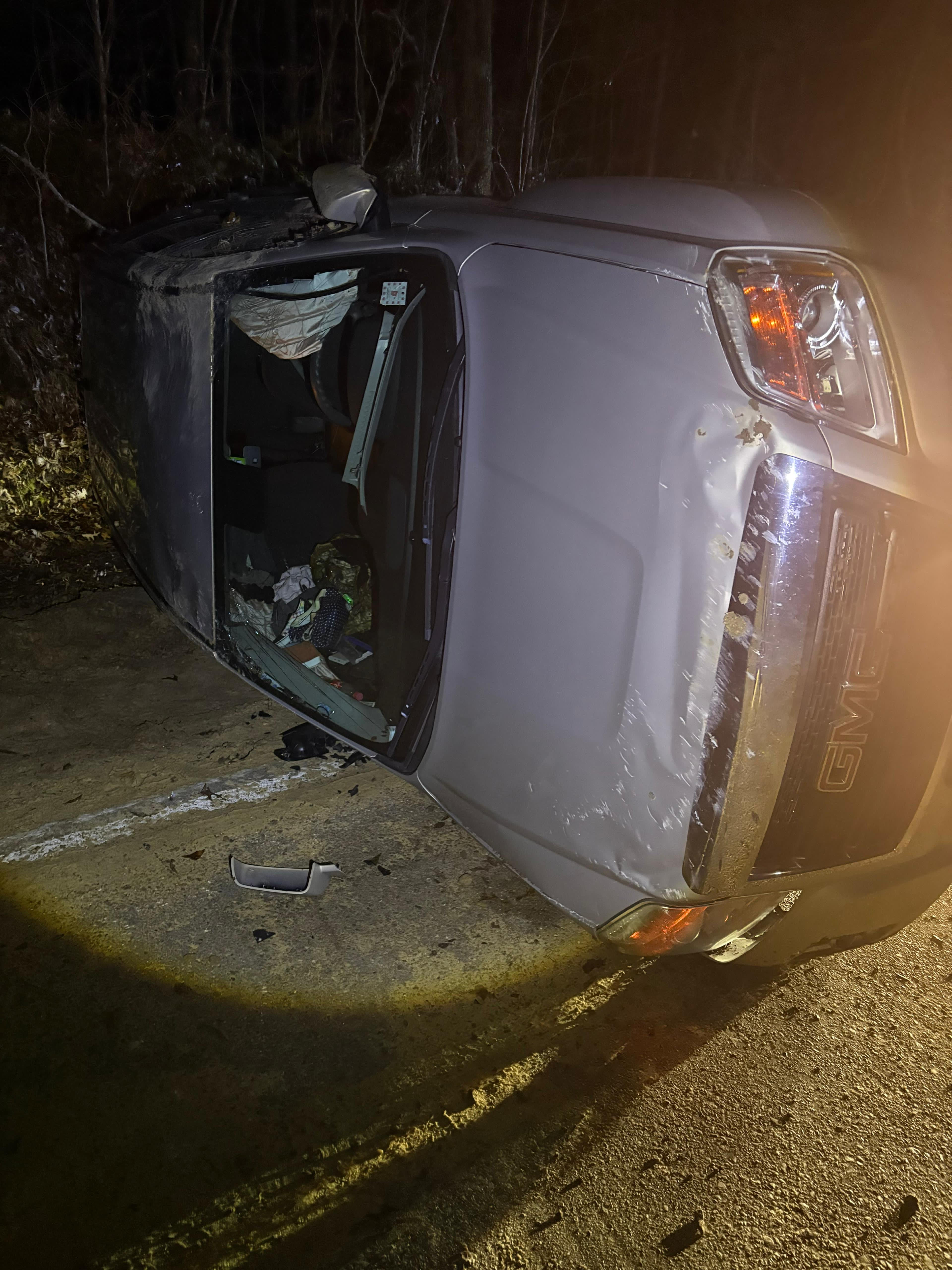 Driver blames sand on roadway for Liberty Road accident, officials urge caution