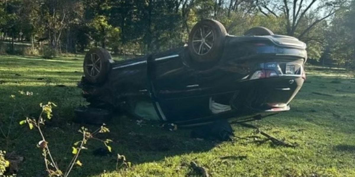 Woman suffers minor injuries after rollover accident