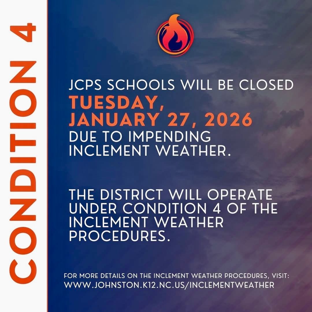 Johnston County Public Schools closed Tuesday due to weather