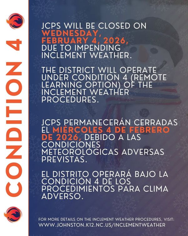 Johnston County Public Schools to remain closed Wednesday