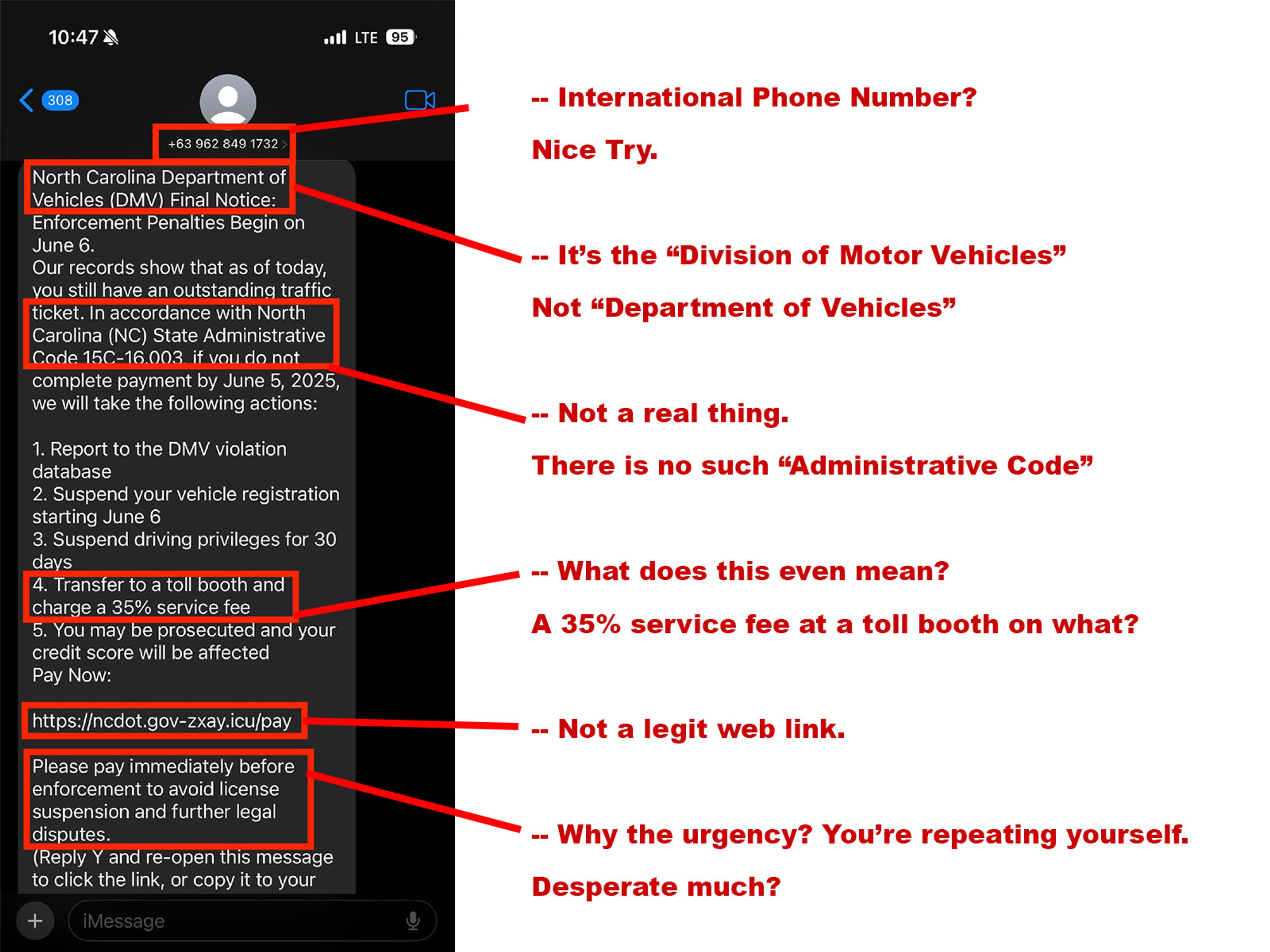 DMV issues alert on fraudulent texts