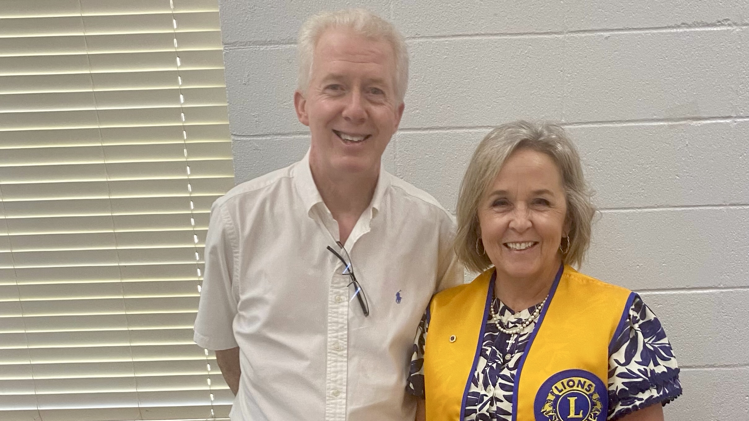 Chris Sells visits Lions Club