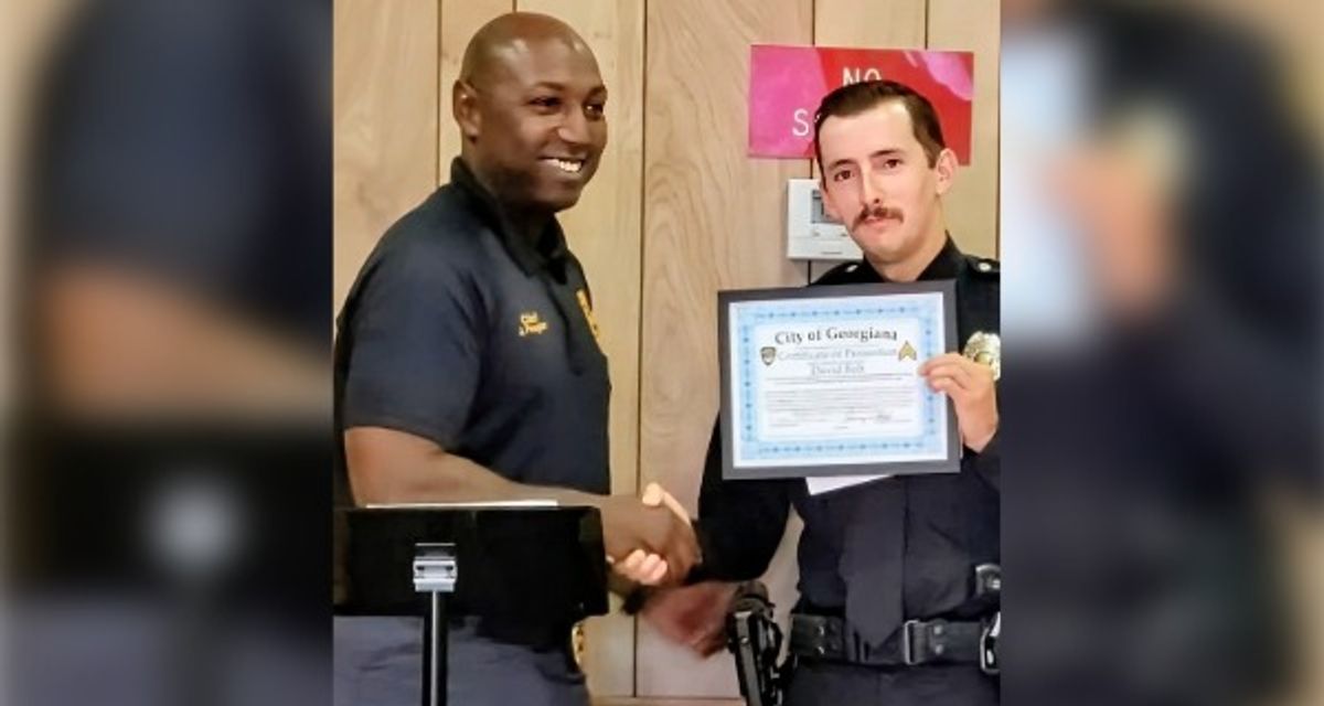 Officer honored, promoted at Georgiana council meeting