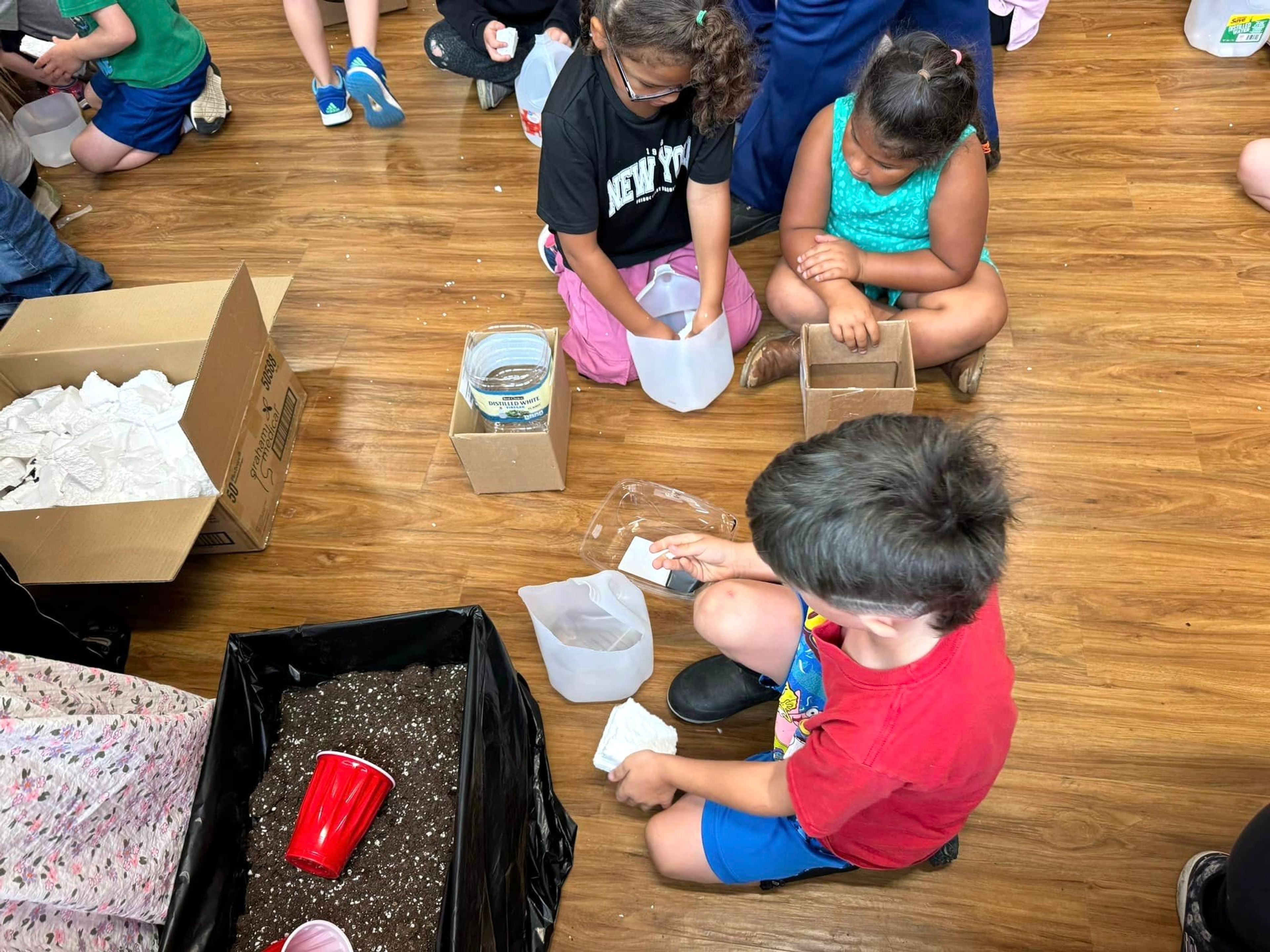 Hands-on activities help children learn about gardening during Bollinger County Library's summer reading program.