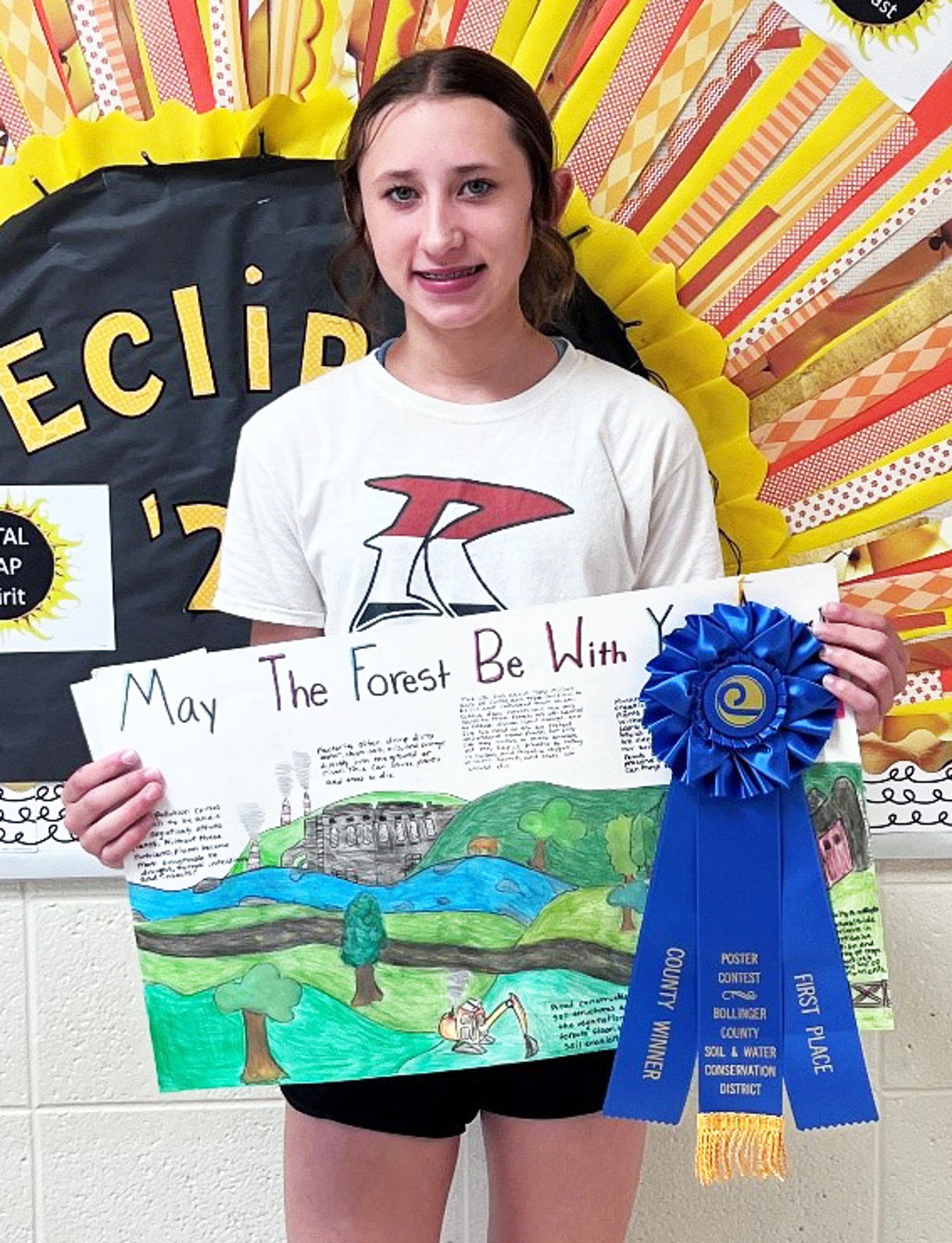 Winner from Woodland is Keira Melendy, sixth grade, first place.