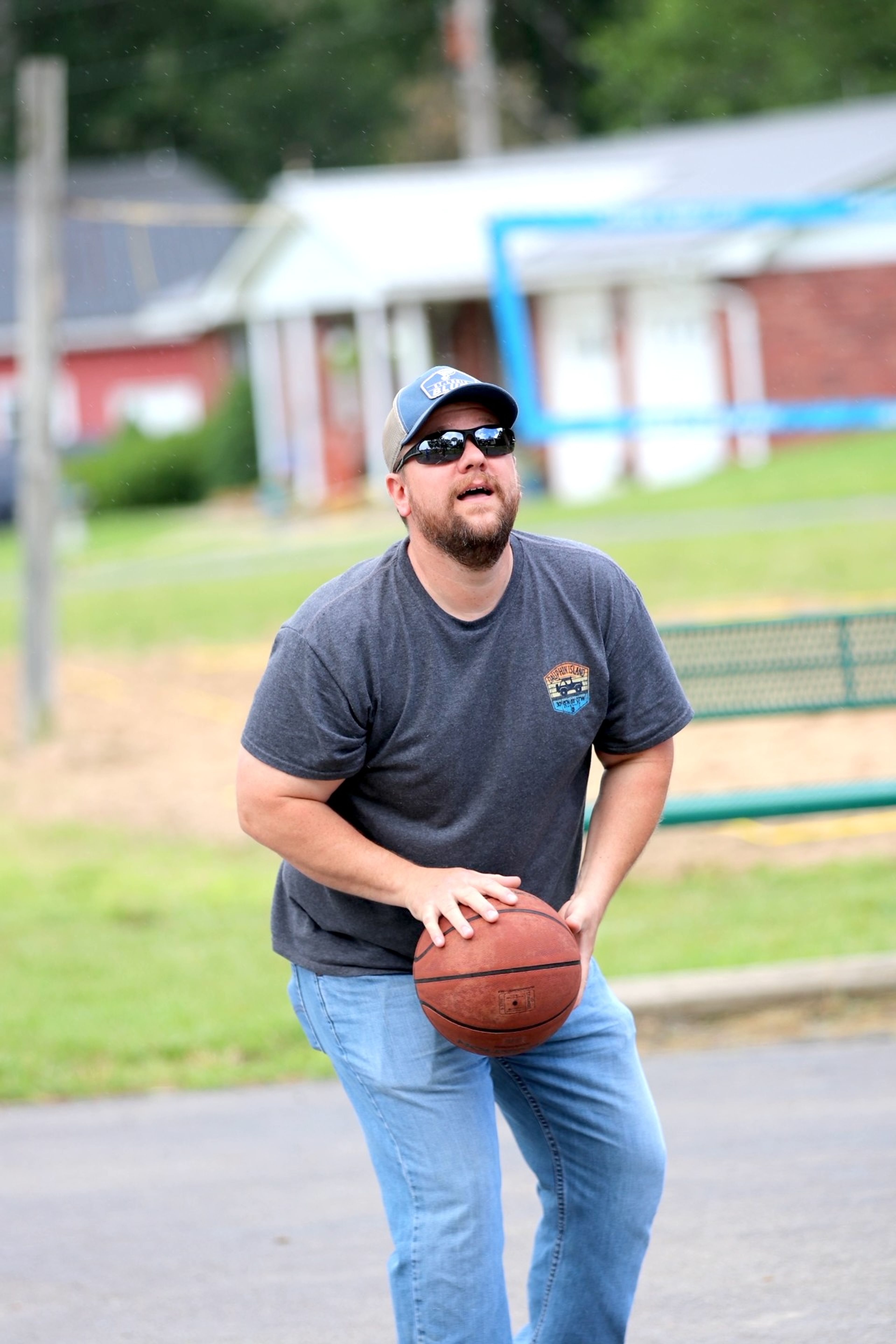 
Mark Deck attempts a free throw during the Iron Man competition. Other events included darts, corn hole and horseshoes, to name a few.