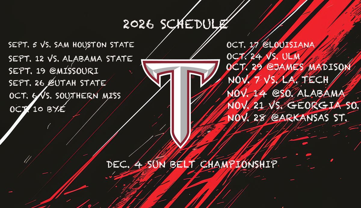 Full 2026 Troy Football Schedule released