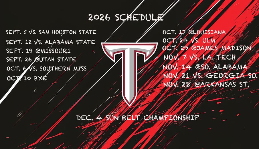 Full 2026 Troy Football Schedule released
