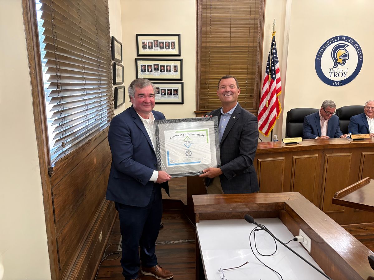 City of Troy presented Ductile Iron Pipe Century Award