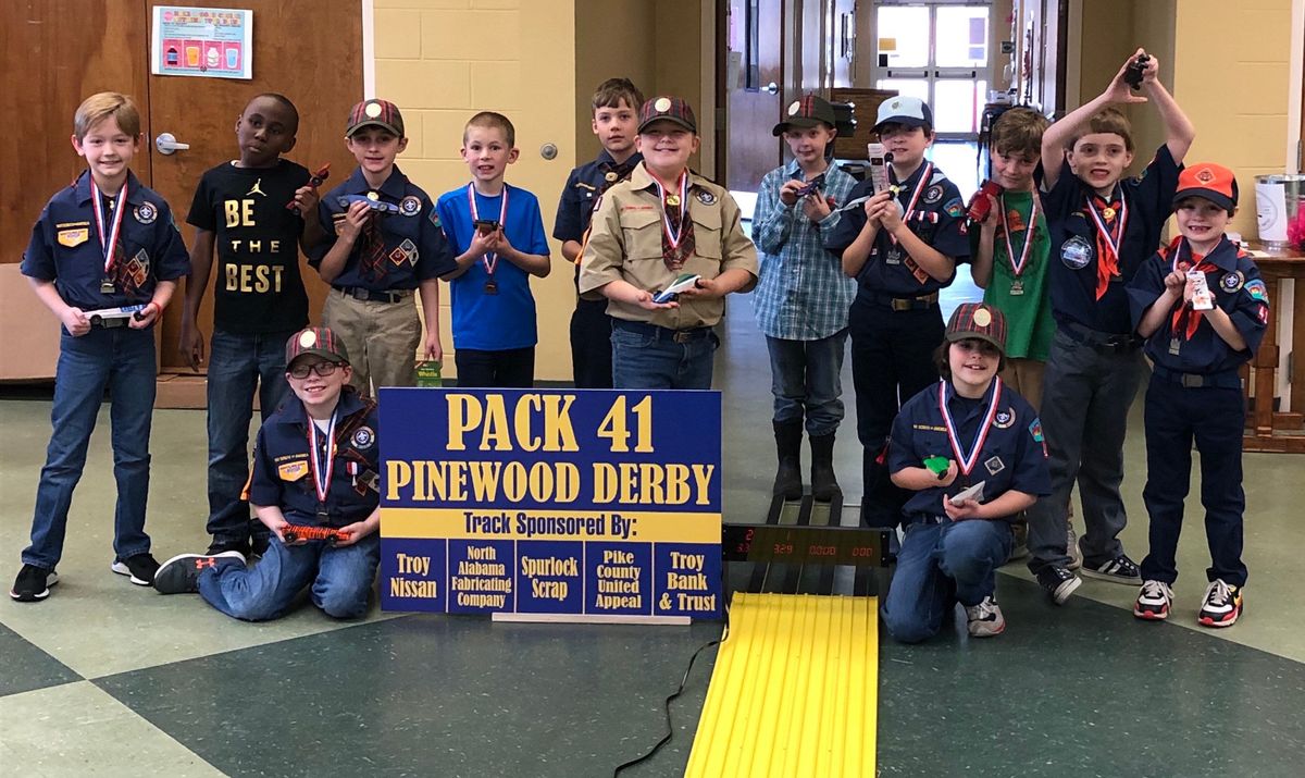 Cub Scout Racer Cub Scouts race in