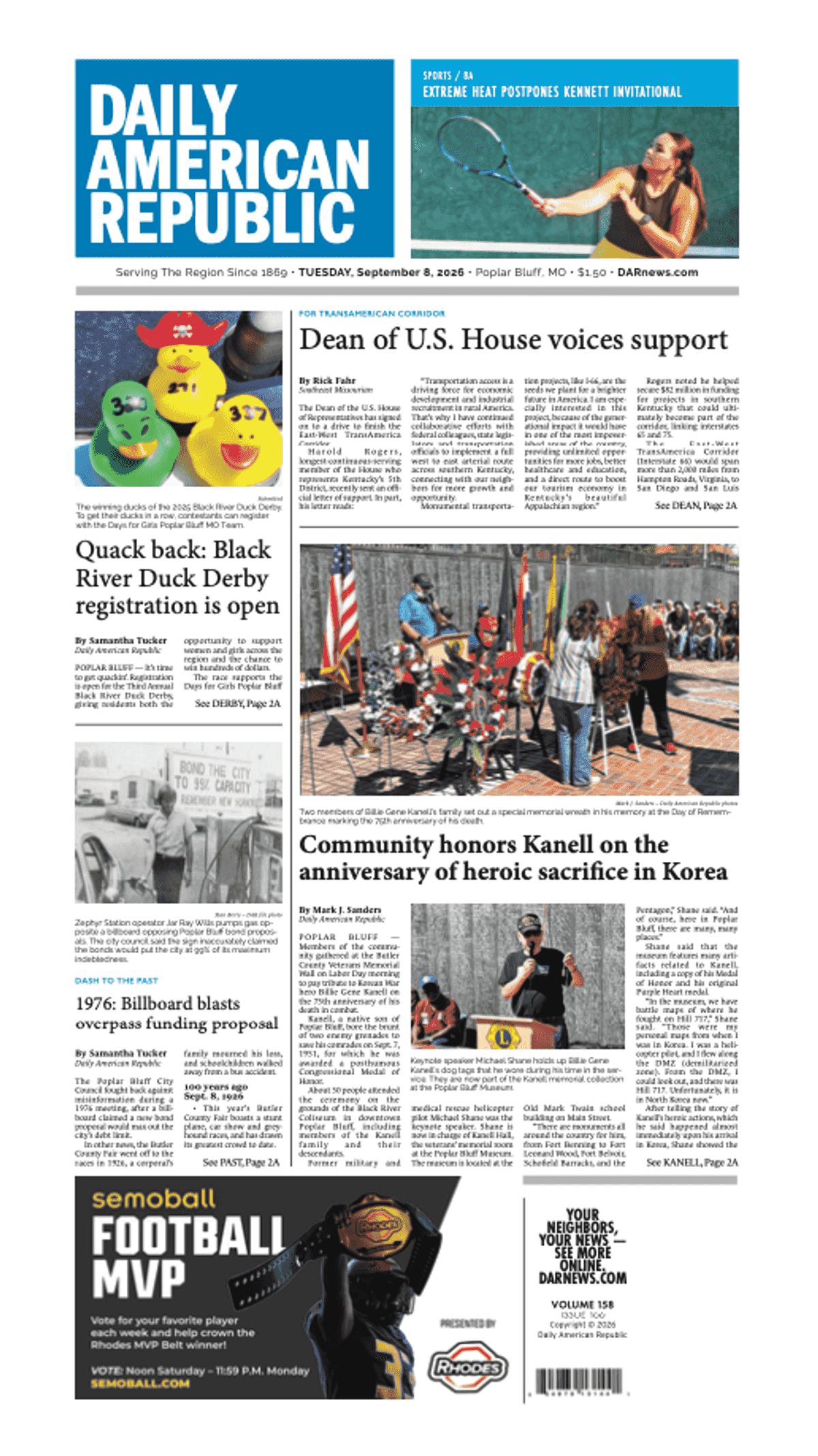 Tuesday, Sept. 8, 2026, E-Edition
