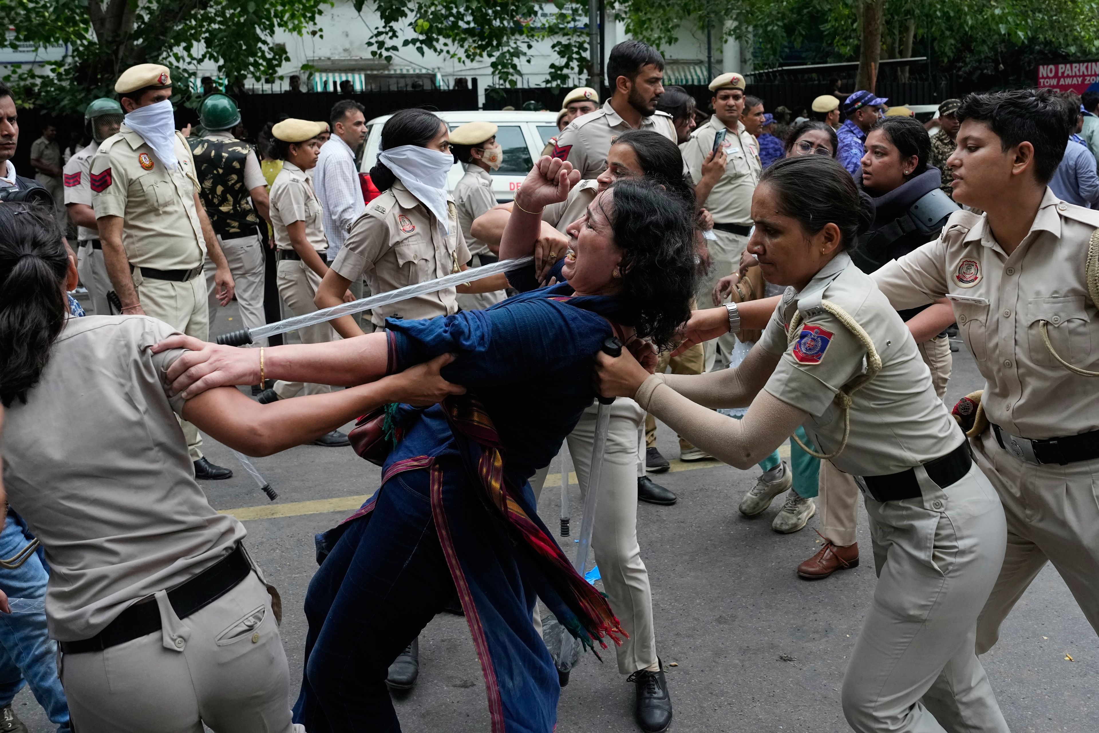 Photos of police cracking down on India's youth-led 'cockroa...