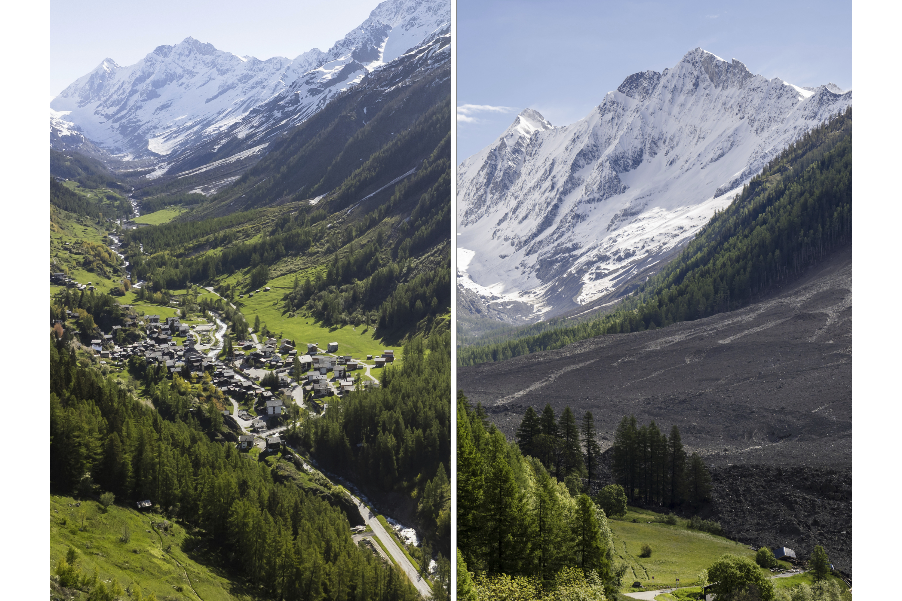 洋楽 Avalanche / Scratching at the surface Man remains missing after a Swiss glacier collapsed and dest