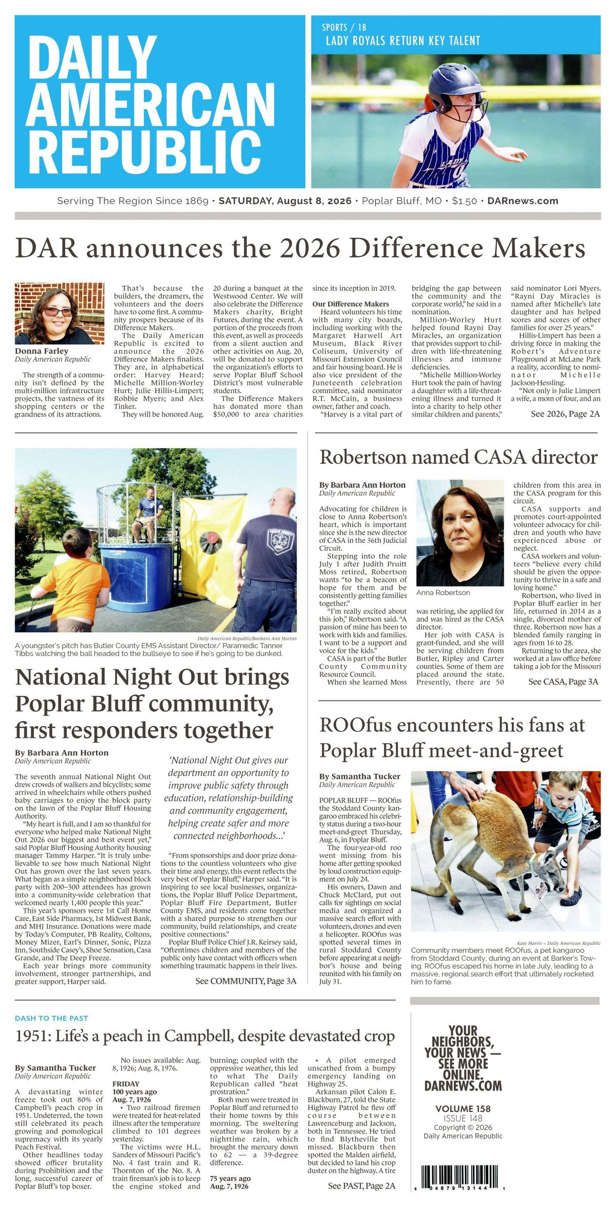 Saturday, August 8, 2026, E-Edition