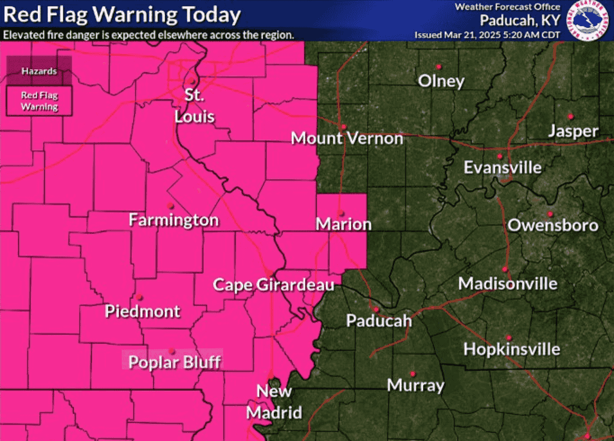 Critical fire danger alert: Red flag warning issued for Sout...