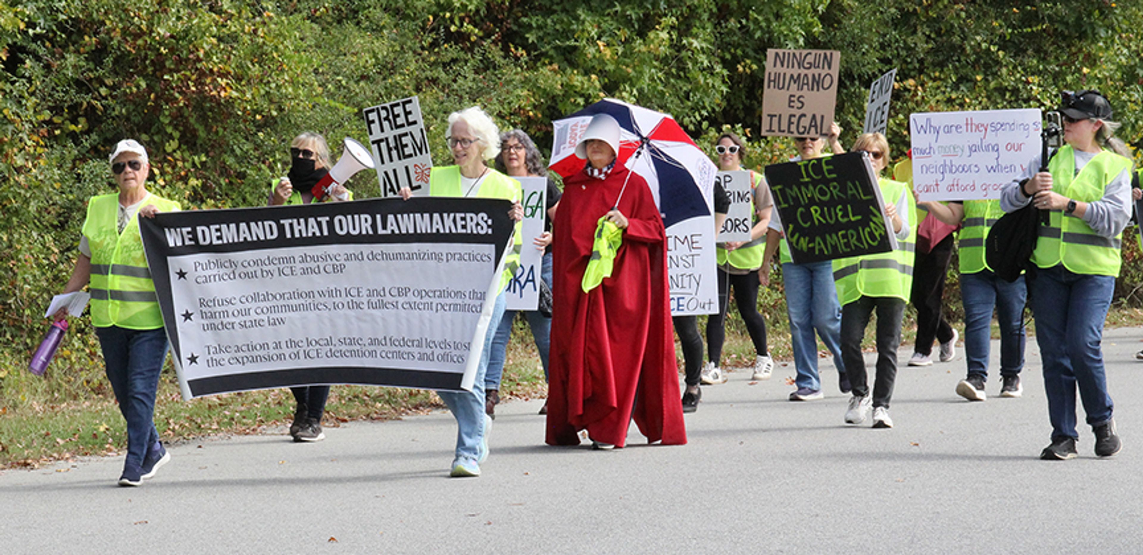 Protesters oppose reopening of Rivers Correctional Institution
