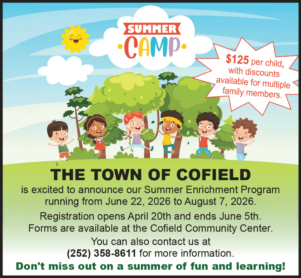 Town of Cofield Summer Enrichment Program