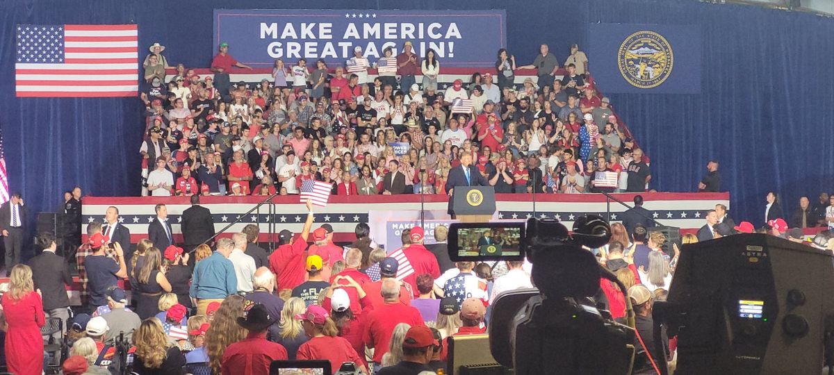 Trump Rally Nebraska Trump rallies in rural Nebraska for ticket Republicans