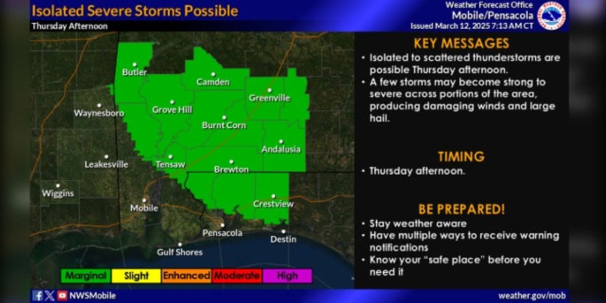 Severe storms possible through Saturday