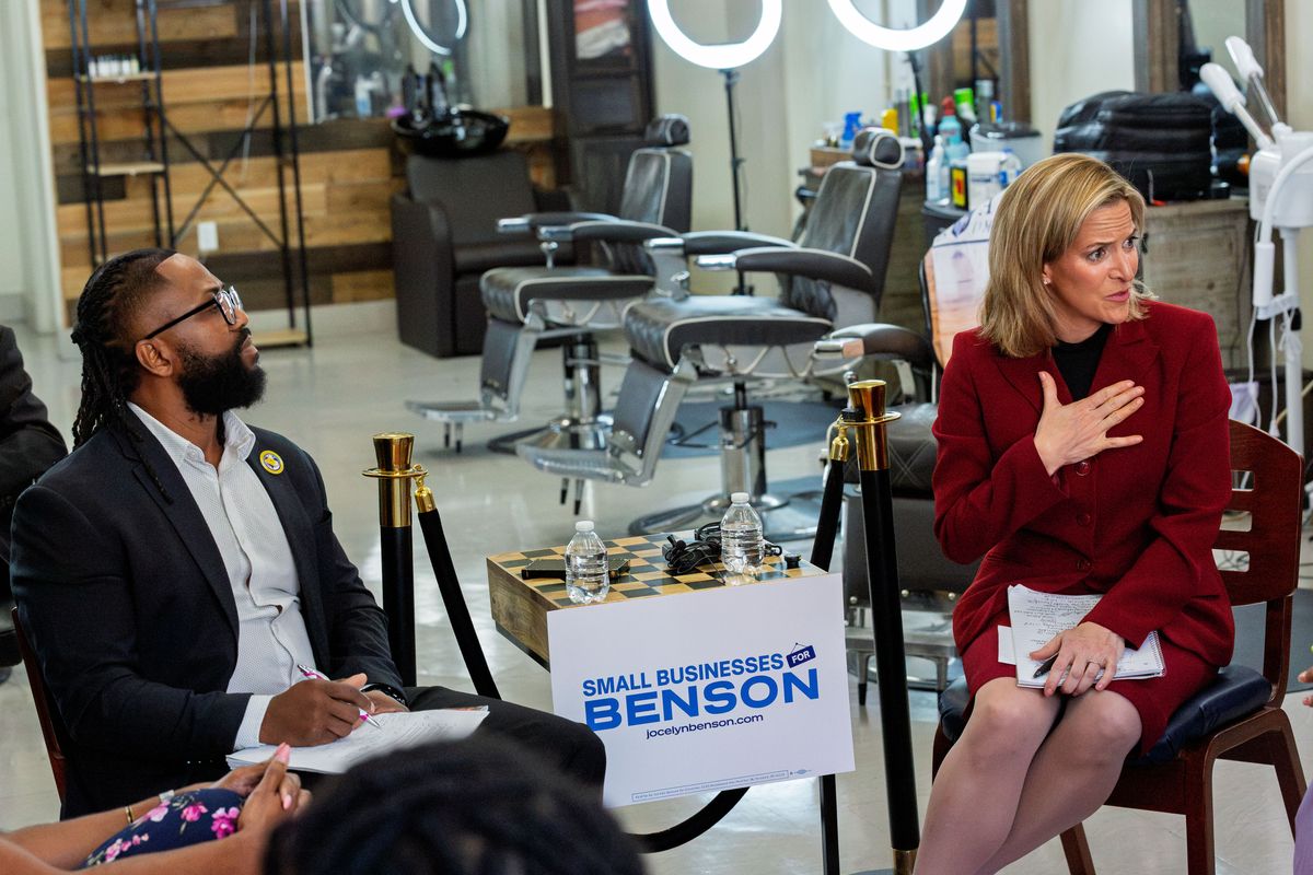 ‘We need help.' Flint entrepreneurs talk tariffs, rising costs during Benson visit