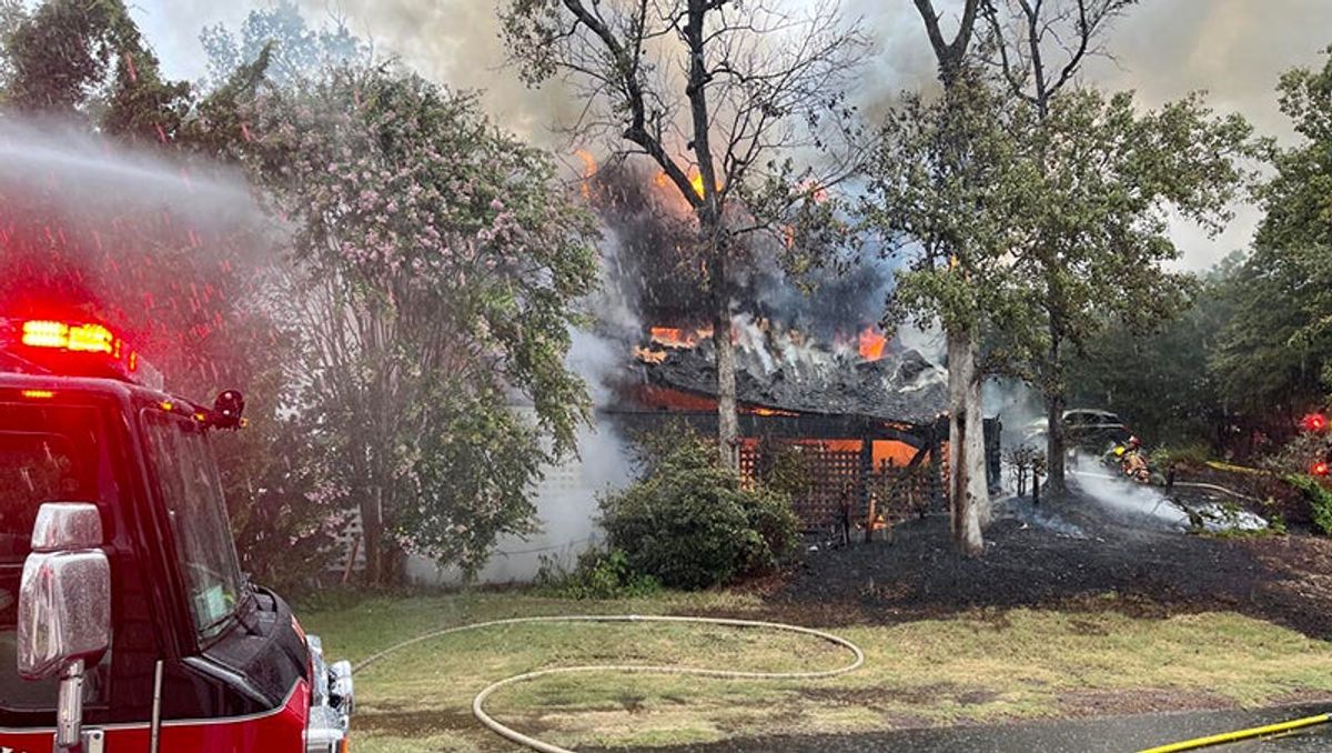 Crews battle major structure fire in Duck, occupants and pets evacuate...
