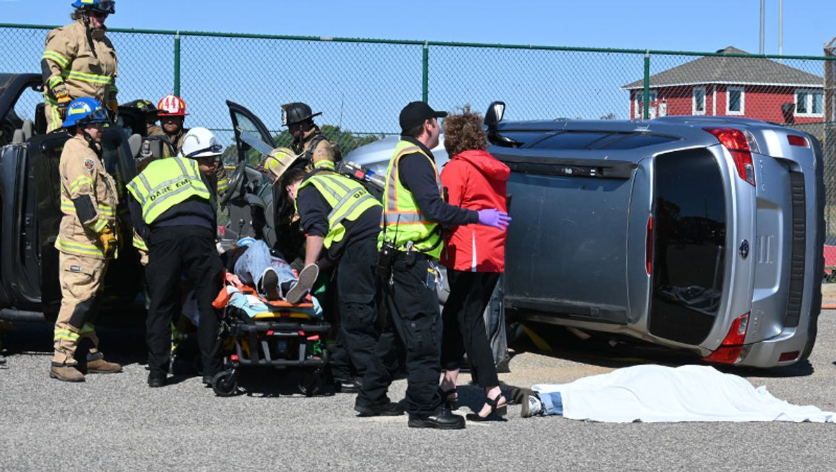 Mock crash at Cape Hatteras Secondary shows students reality