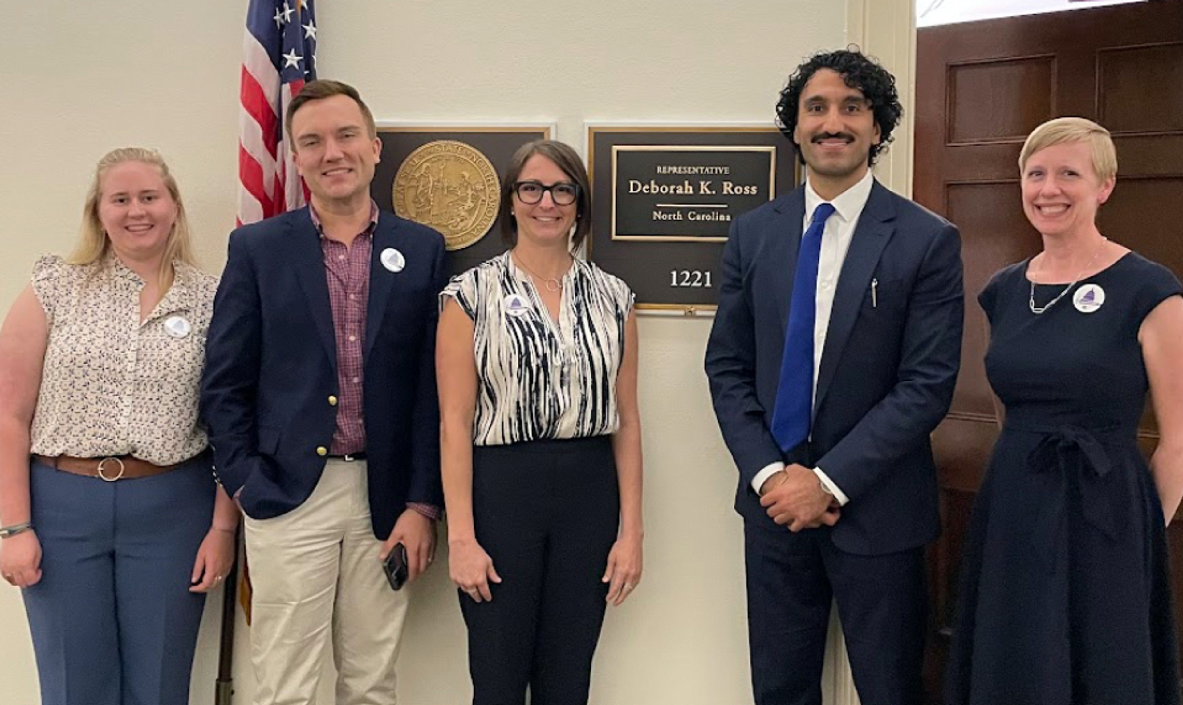 Wilson native Jeremy Tucker, second from left, attended last month’s National Association for Music Education Hill Day in Washington D.C. He is pictured with Marna Dodson, North Carolina music teacher; Amy Bradley, editor of National Association for Music Educators; Bardia Asefnia, legislative assistant to Congresswoman Deborah Ross; and Susan Heirserman, executive director of N.C. Music Educators Association. Tucker is advocacy chair for the NC Music Educators Association. Contributed photo