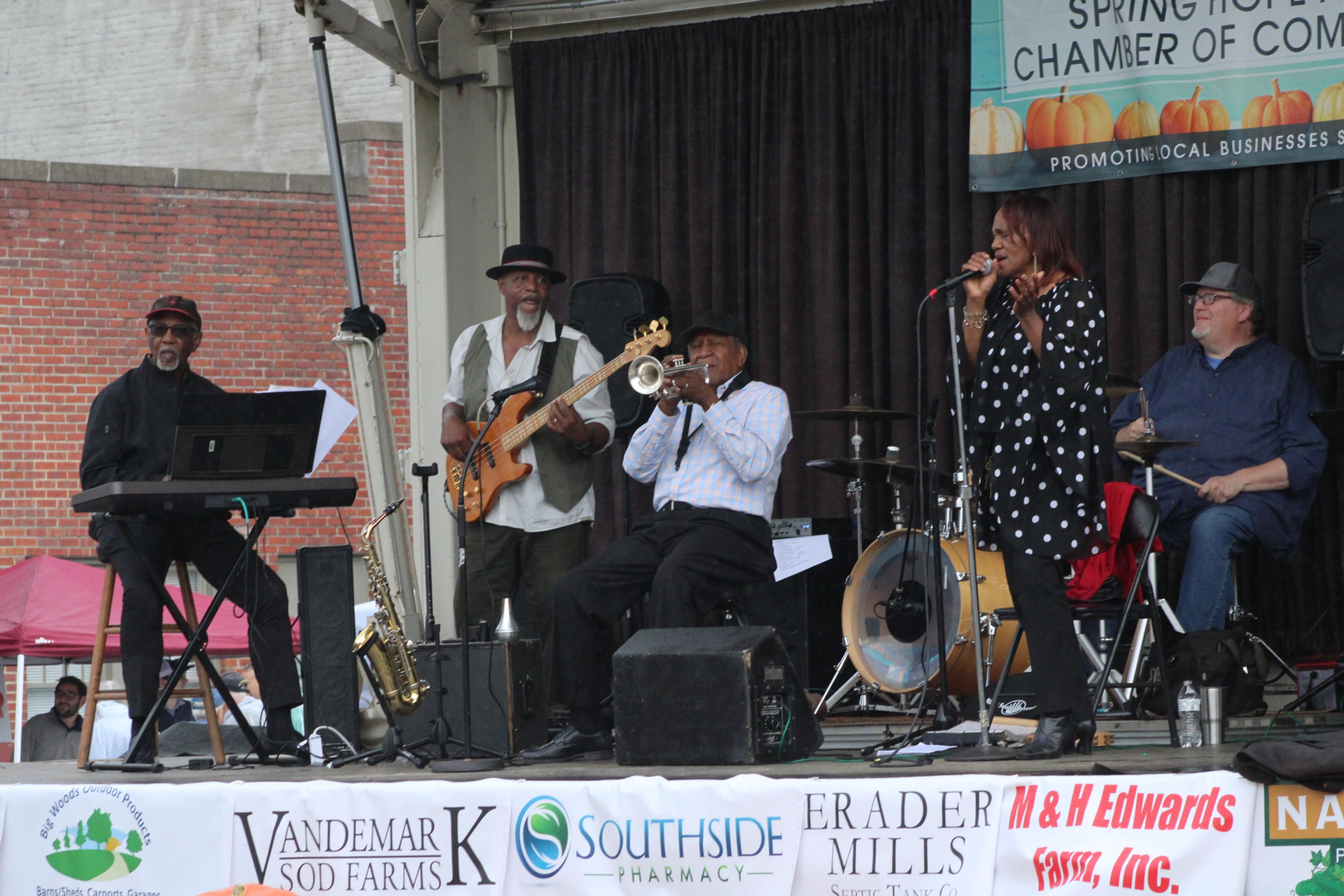 The Monitors play at the Spring Hope National Pumpkin Festival on Saturday. Drew C. Wilson | Times