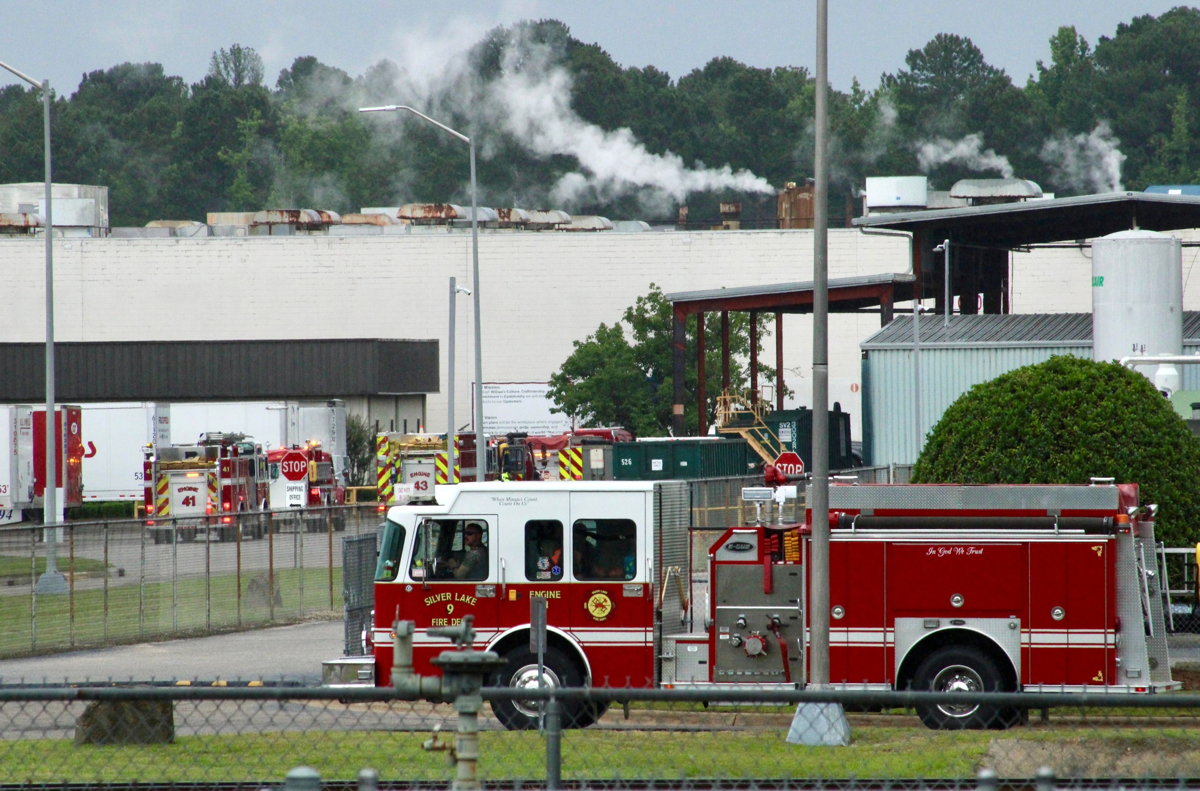 Firefighters respond to machine fire at Bridgestone