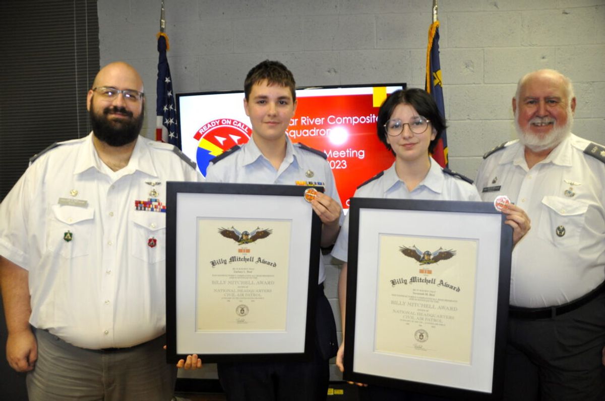 Siblings earn milestone Civil Air Patrol award