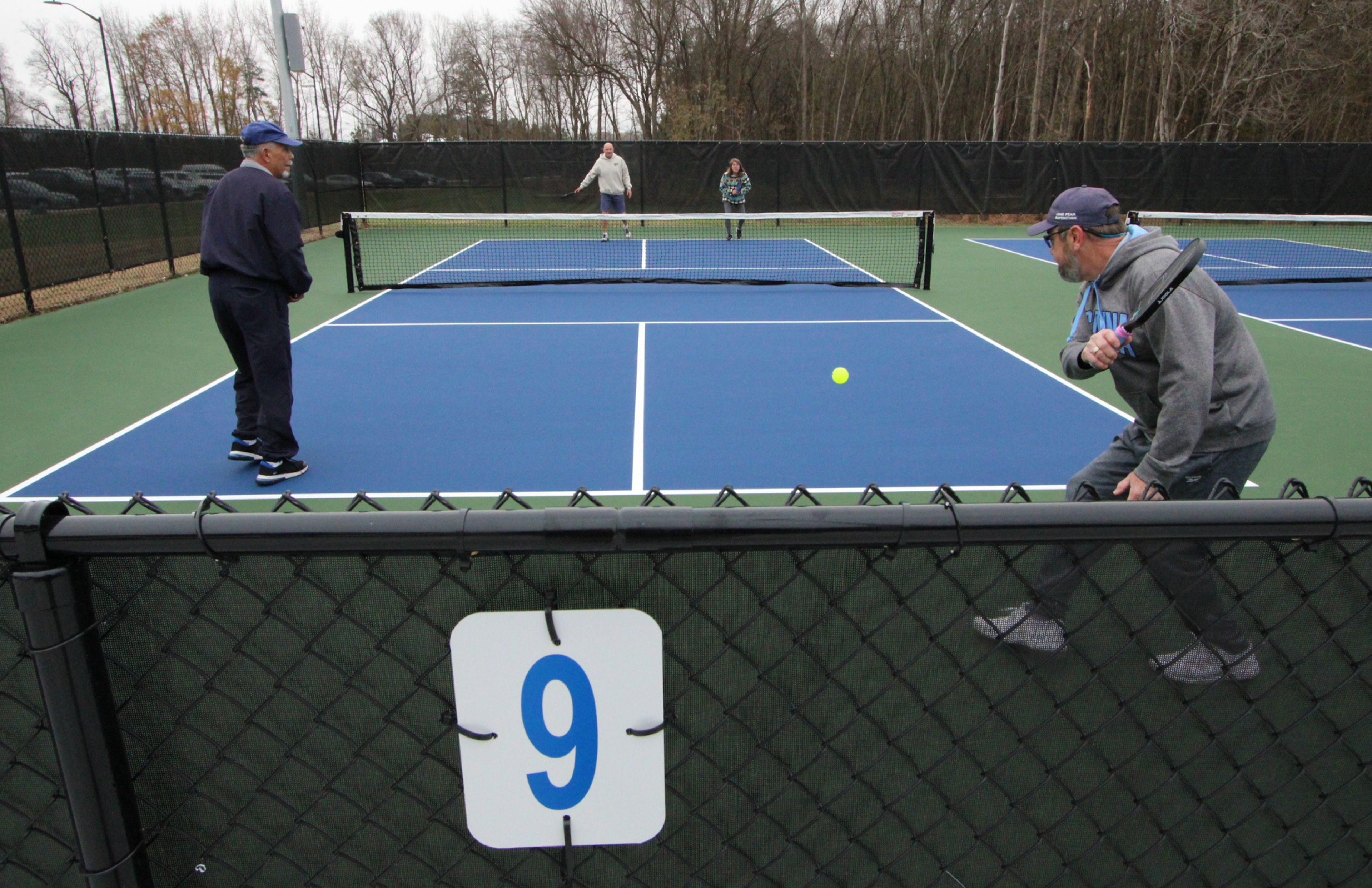 Players volley during a pickleball game at J. Burt Gillette Athletic Complex on Monday. Drew C. Wilson | Times