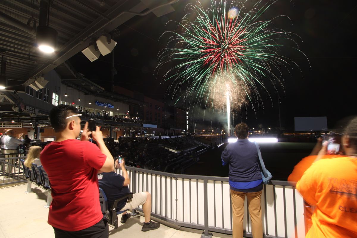 Fireworks light up downtown