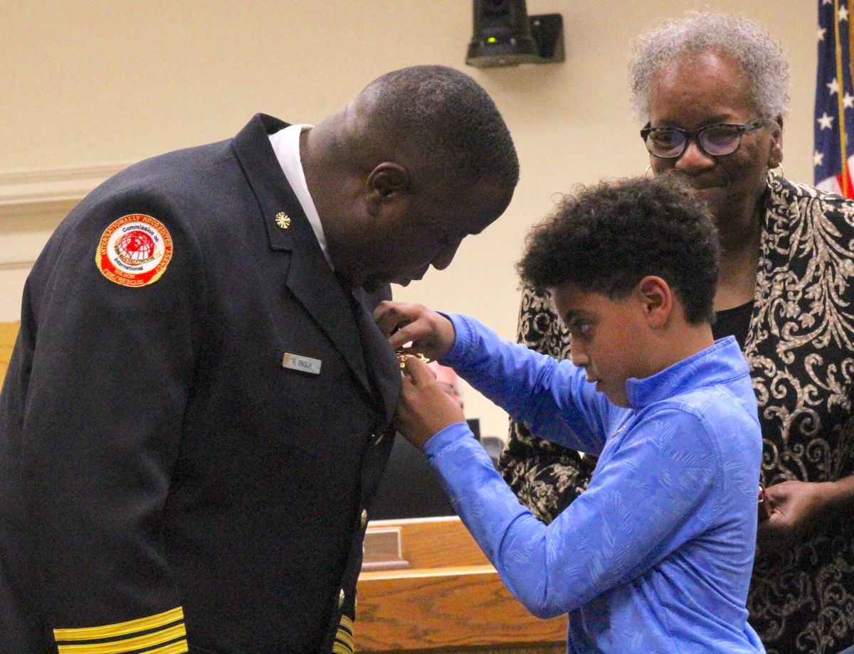 Enoch sworn in as Wilson's new fire chief