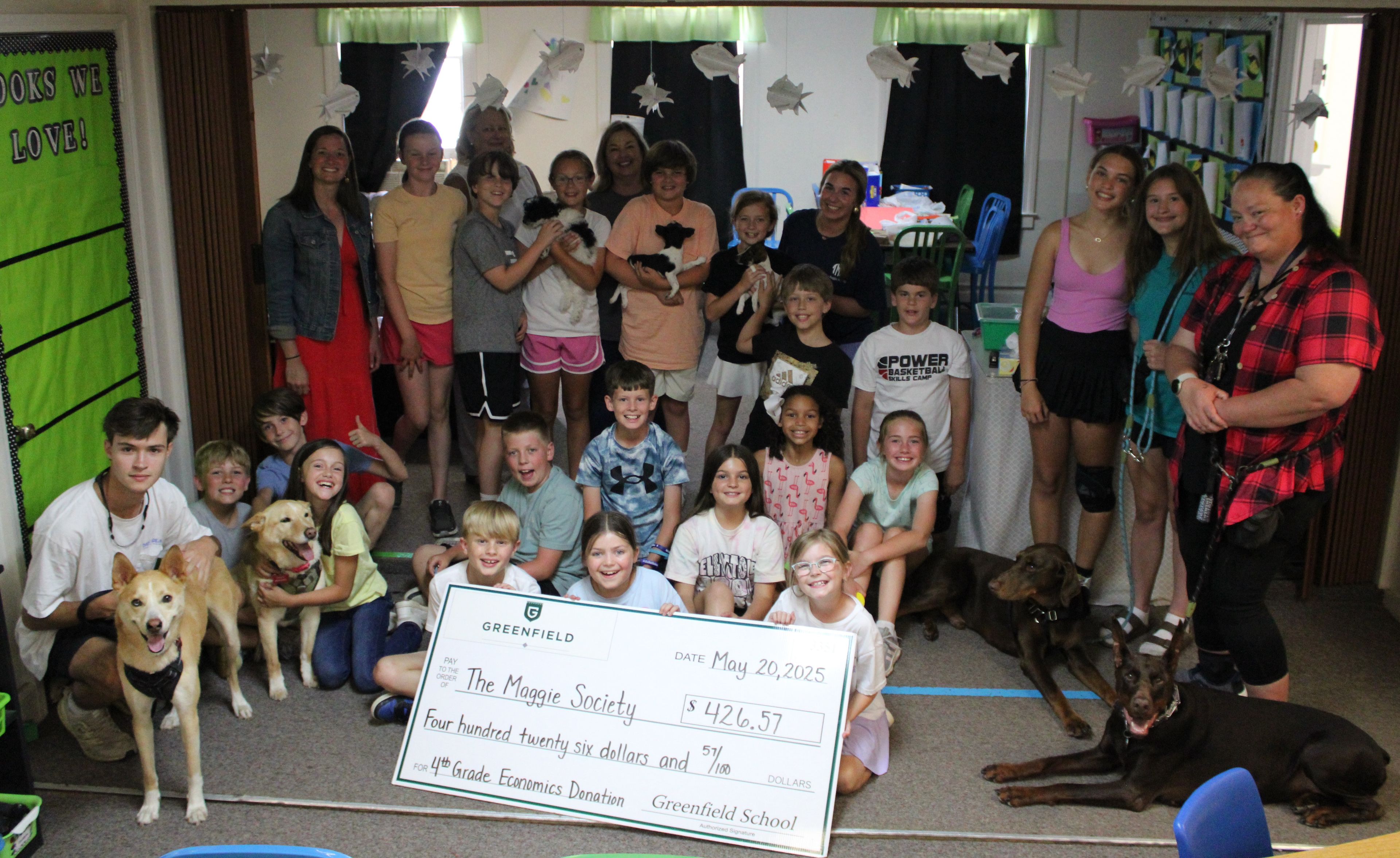 Greenfield students help Maggie Society