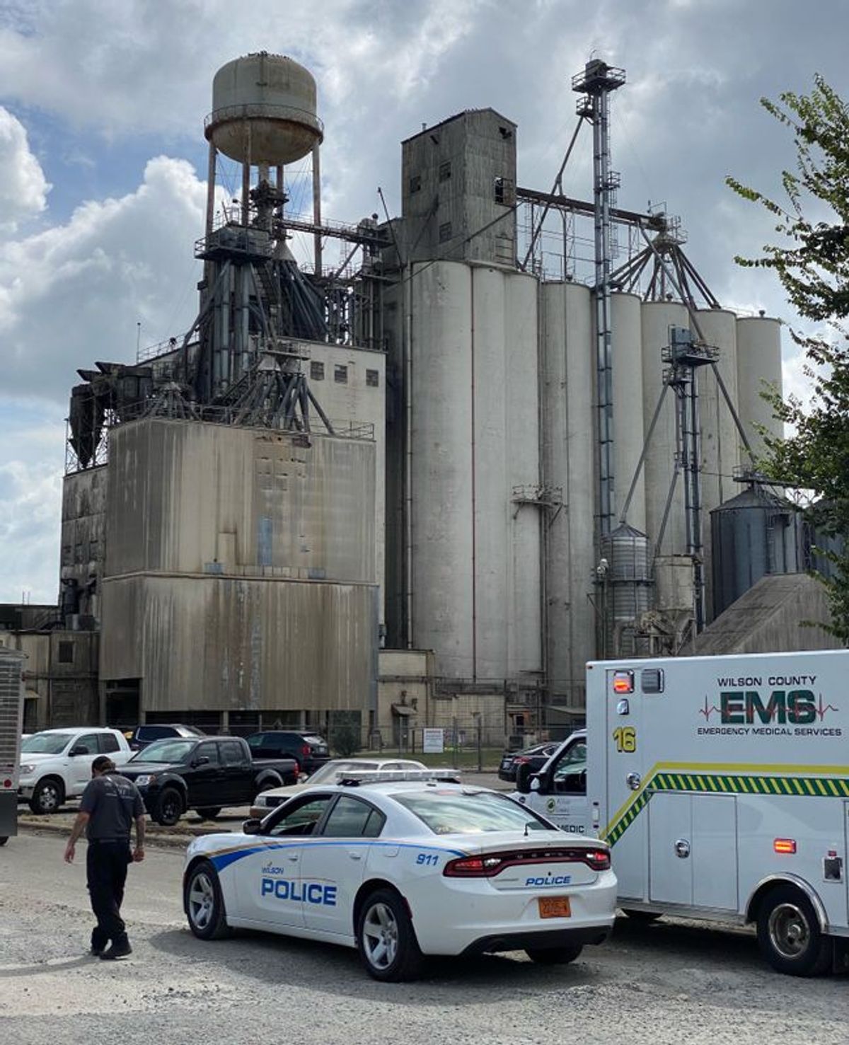Firefighters extinguish silo blaze at grain plant