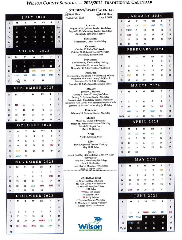 District's 2023-24 school calendars set