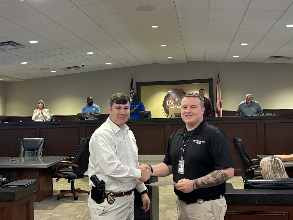 Calera honors police department members, acknowledges NDDAM