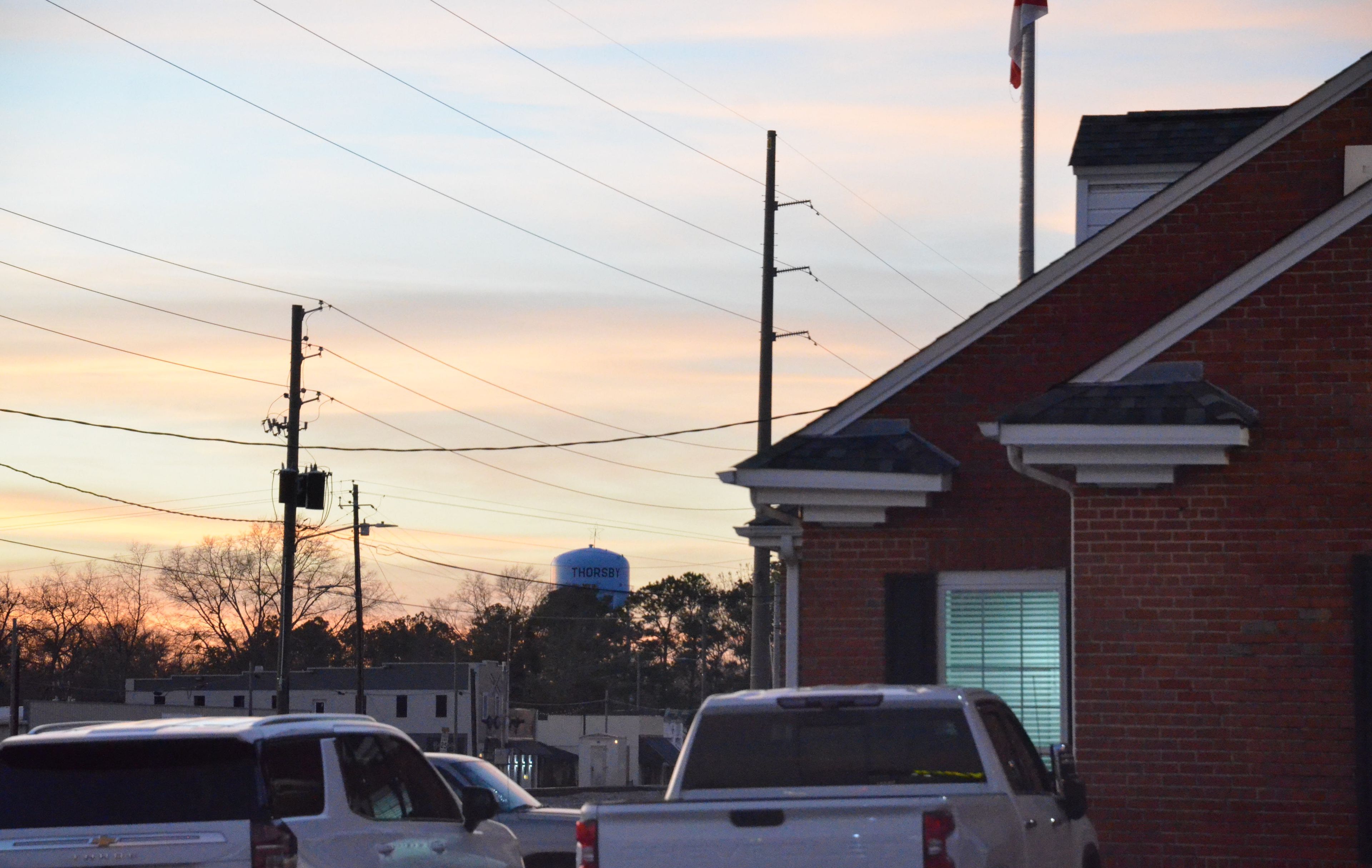 A photo of a sunset, a regular and beautiful sunset, in Alabama. 
