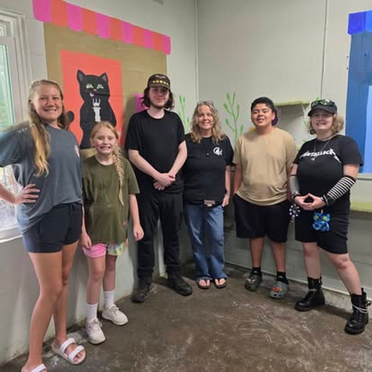 CAAA murals Chilton County Animal Shelter cat room