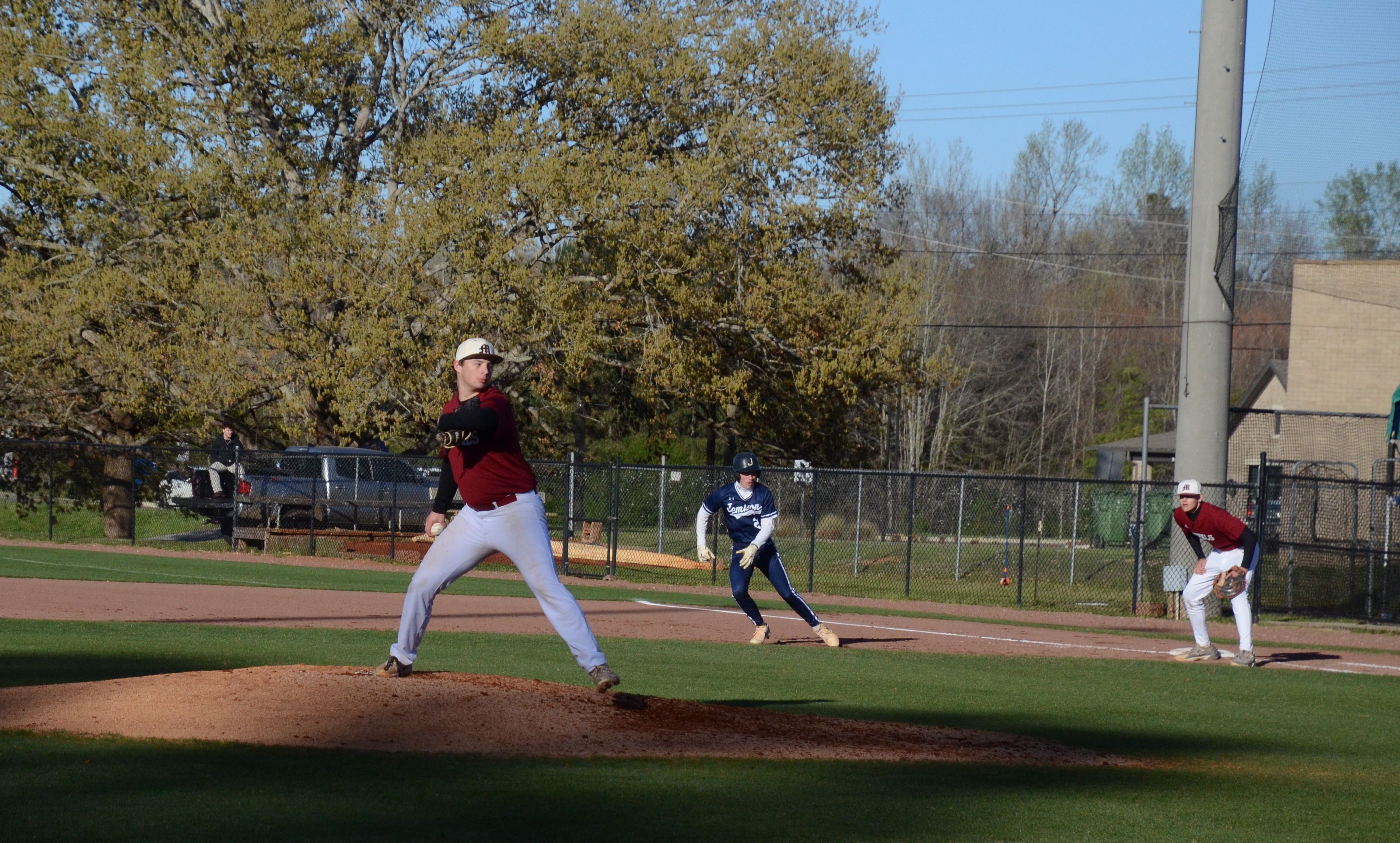 Maplesville High School’s J.T. Johnson stifled Jemison High School in the tournament’s opening game, leading to an 8-4 win for the Red Devils.