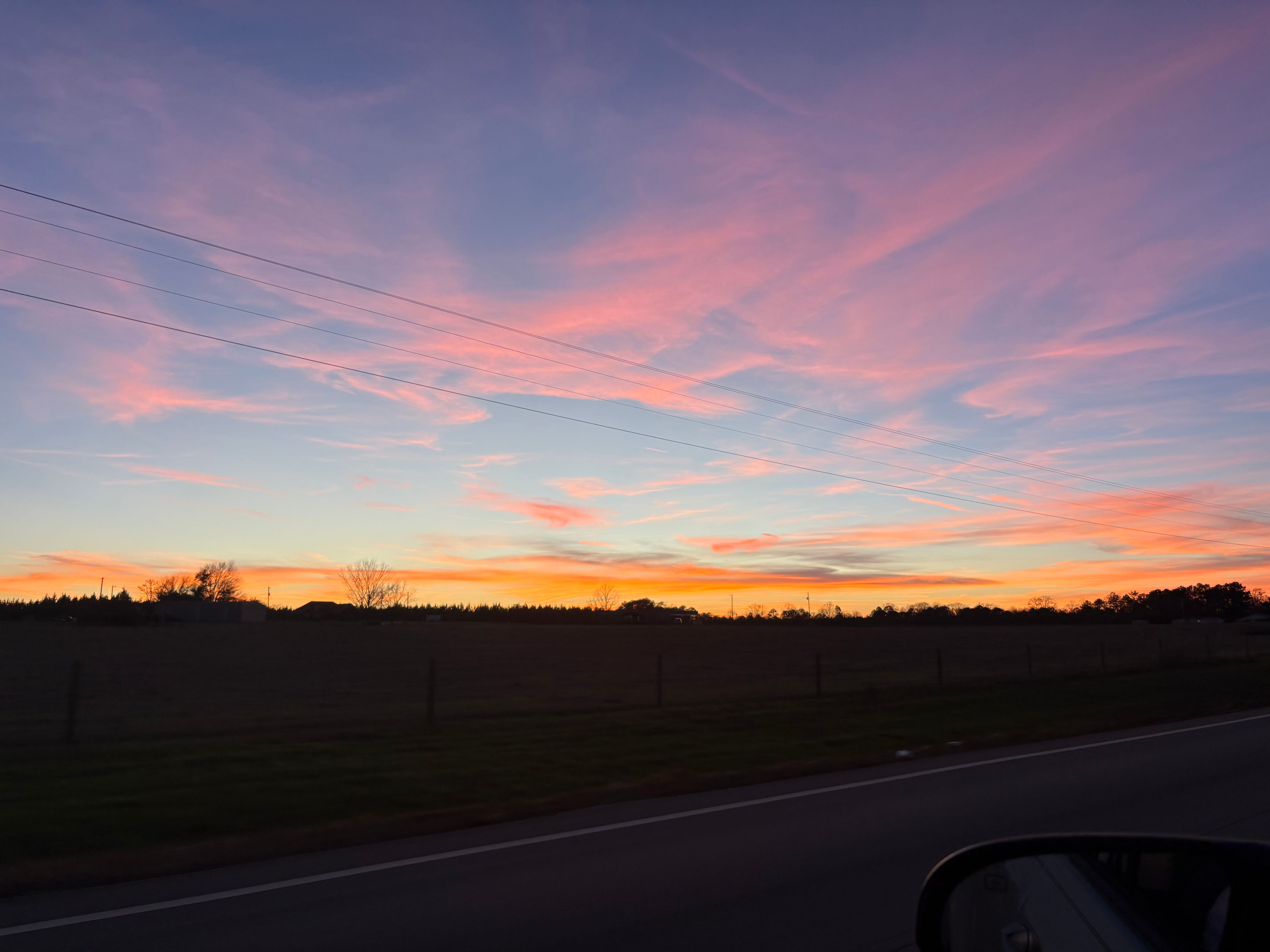A sunset in Maplesville from U.S. Highway 82.