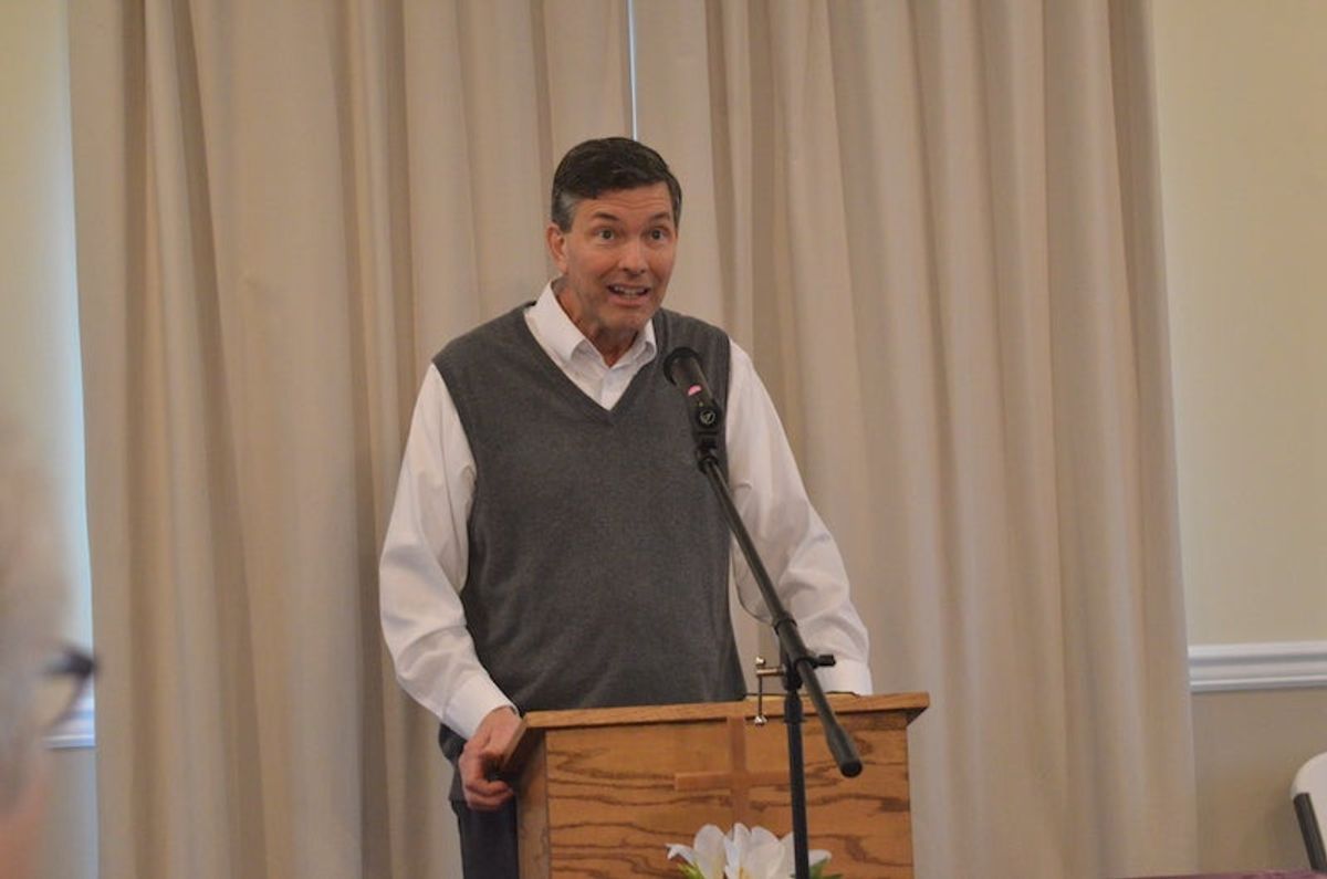Matthew Deboard DeBord speaks at Lenten Lunch