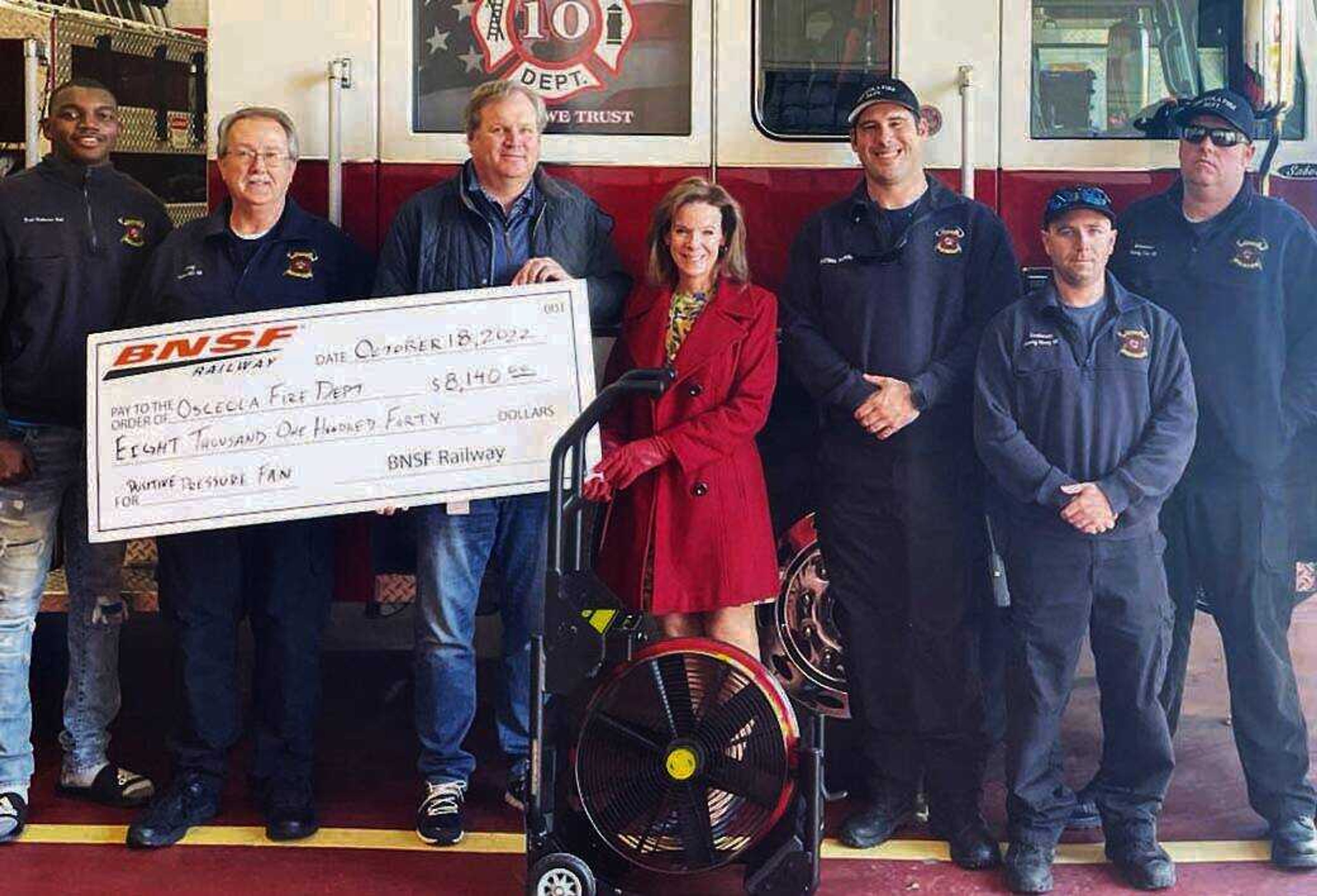 Jeremy Riney Fire department receives grant