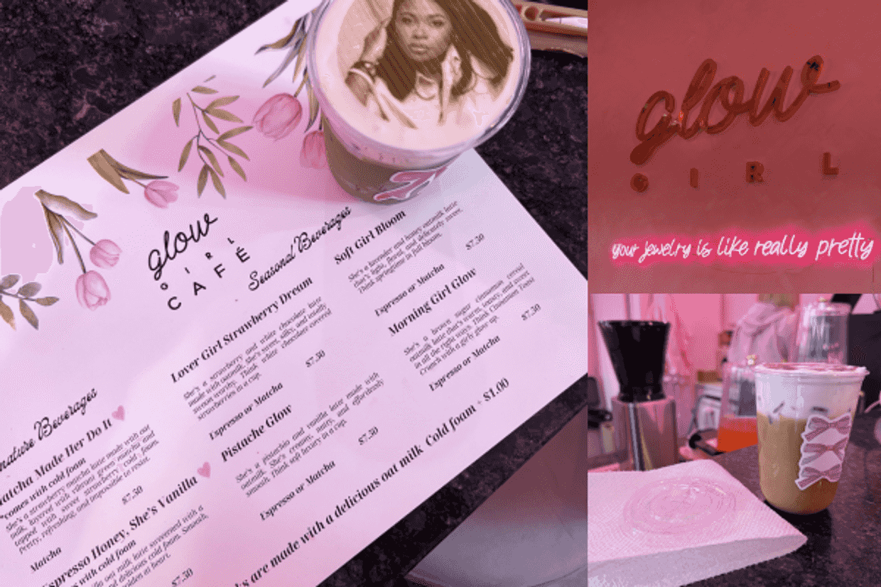 Personalized coffee at Glowgirl Cafe