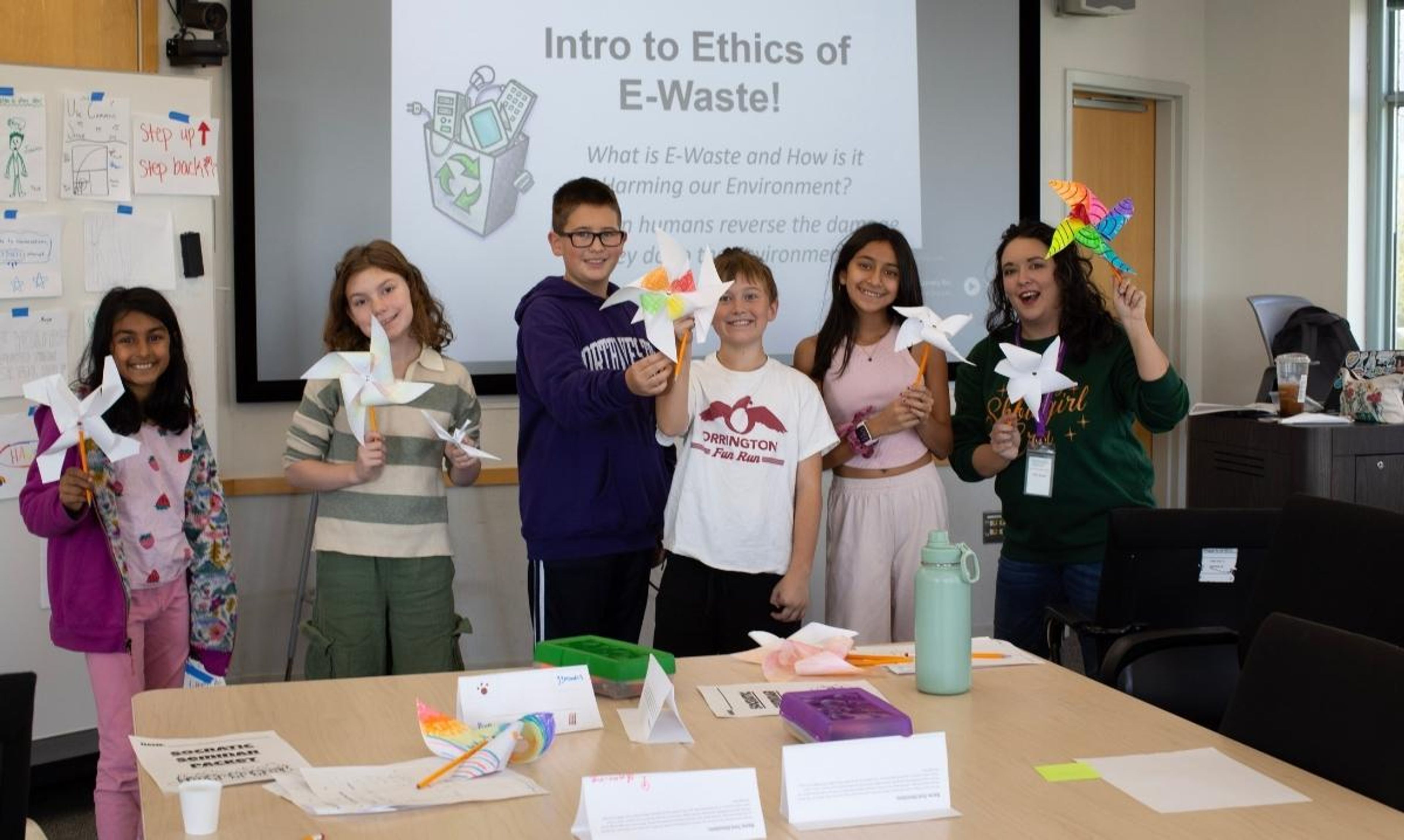 Students participate in a hands-on academic enrichment activity at Northwestern CTD, exploring creativity and learning through collaborative projects.